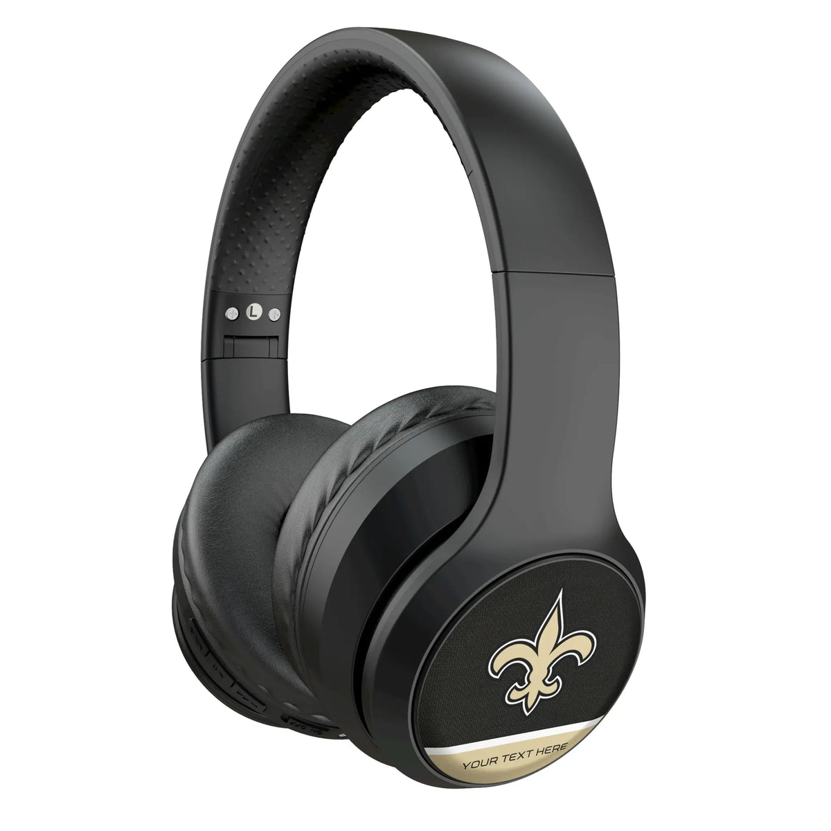 New Orleans Saints Personalized Endzone Solid Wireless Over-Ear Headphones With Case