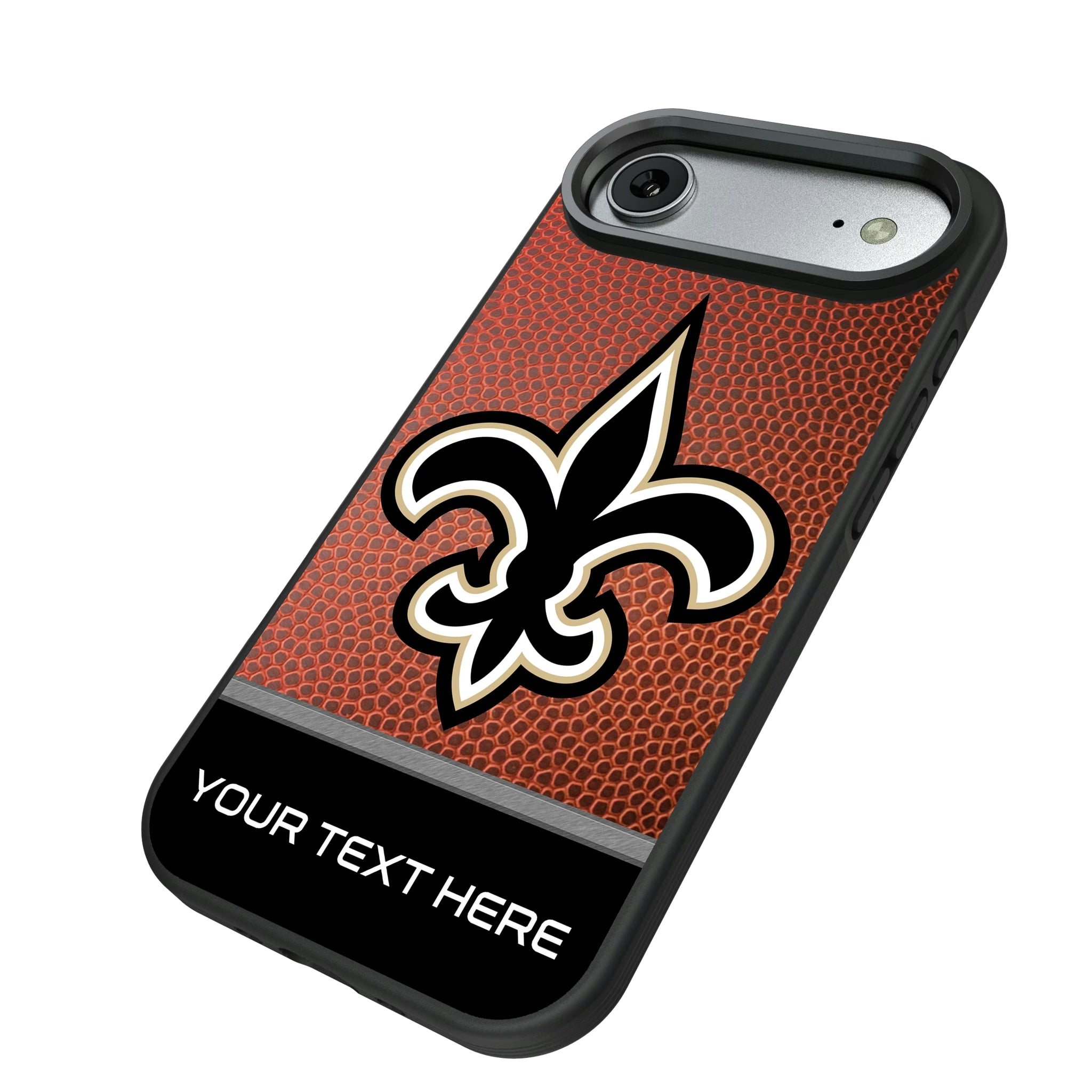 New Orleans Saints Personalized Football iPhone Bump Phone Case for Apple iPhone - Isometric View#Device_iPhone Air