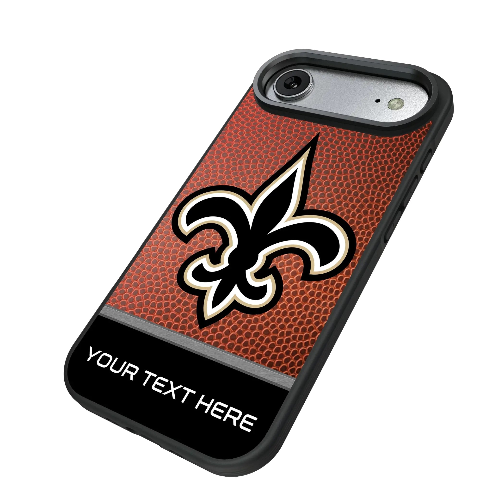 New Orleans Saints Personalized Football iPhone Bump Phone Case for Apple iPhone - Isometric View#Device_iPhone Air