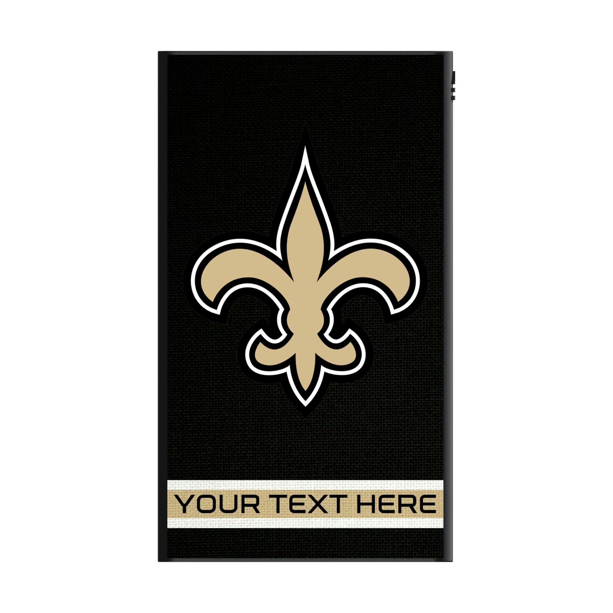 New Orleans Saints Personalized Stripe 5000mAh Flat Powerbank