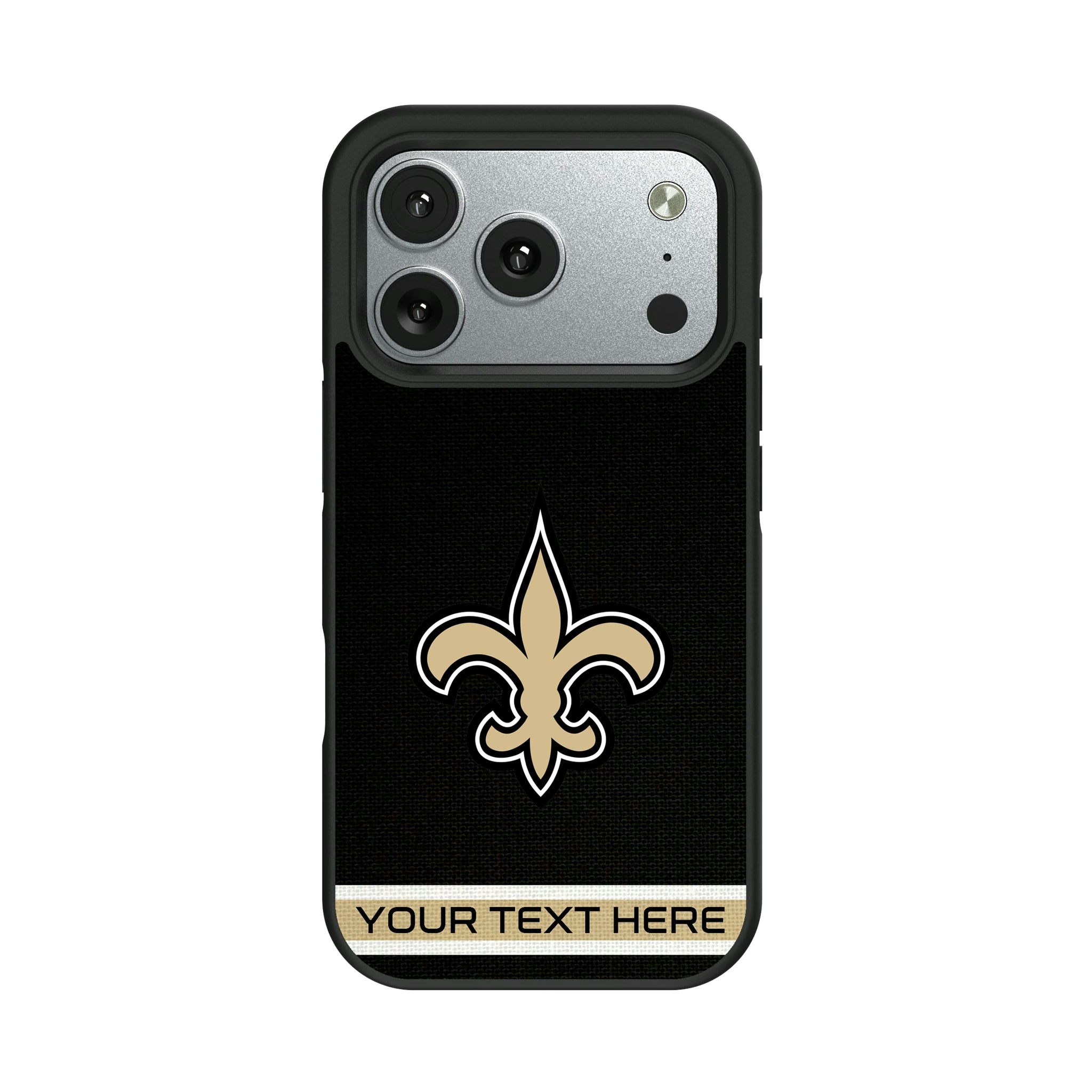 New Orleans Saints Personalized Stripe iPhone Bump Phone Case for Apple iPhone#Device_iPhone 17 Pro