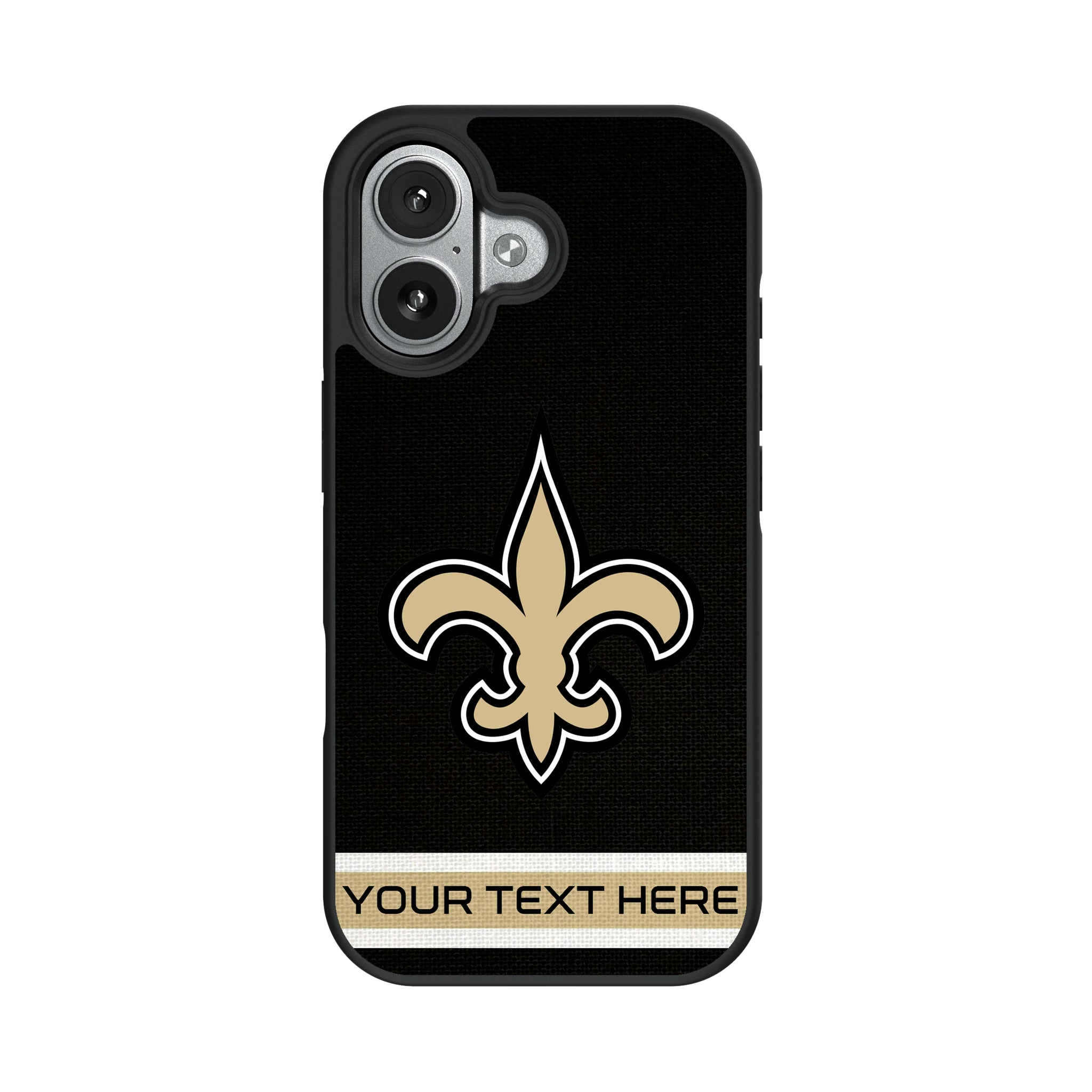 New Orleans Saints Personalized Stripe iPhone Bump Phone Case for Apple iPhone#Device_iPhone 17