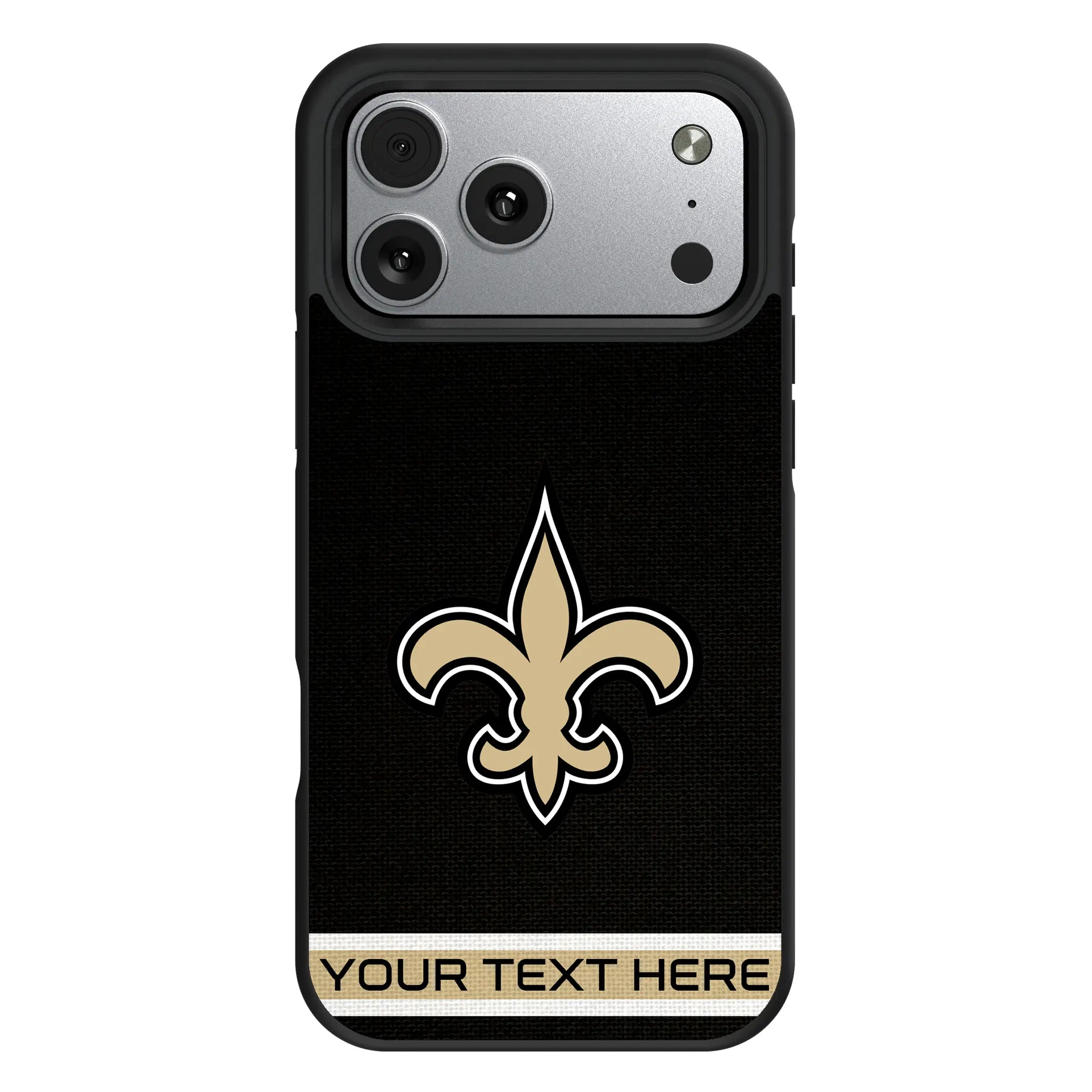 New Orleans Saints Personalized Stripe iPhone Bump Phone Case for Apple iPhone#Device_iPhone 17 Pro Max
