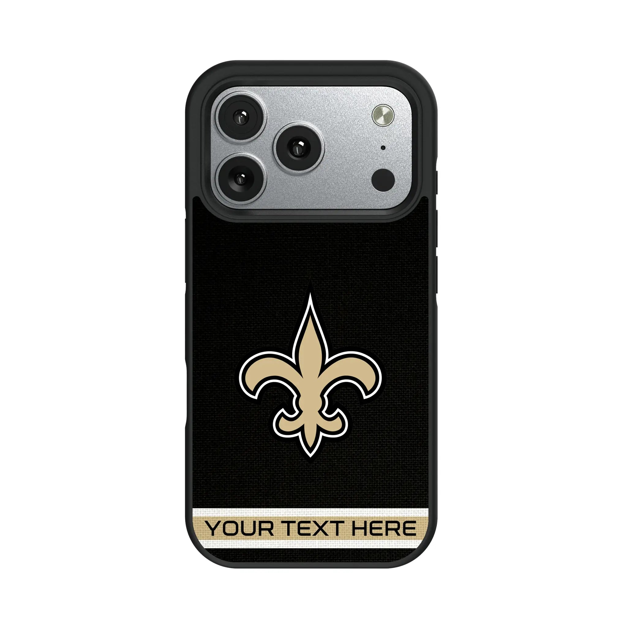 New Orleans Saints Personalized Stripe iPhone Bump Phone Case for Apple iPhone#Device_iPhone 17 Pro