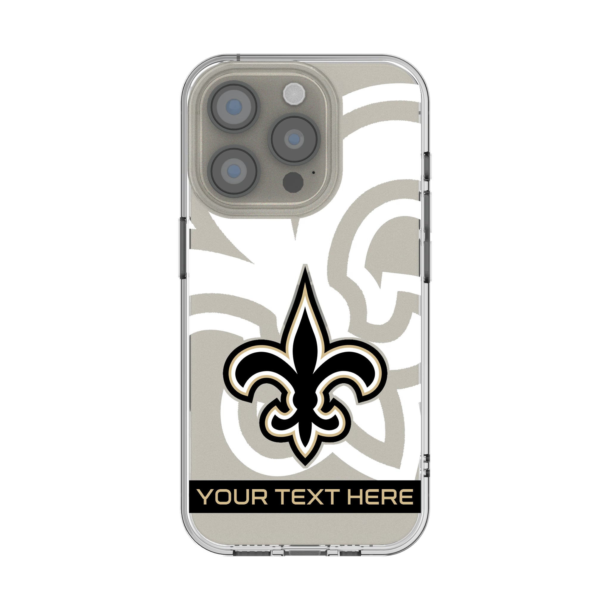 New Orleans Saints Personalized Tilt iPhone Clear Phone Case for Apple iPhone