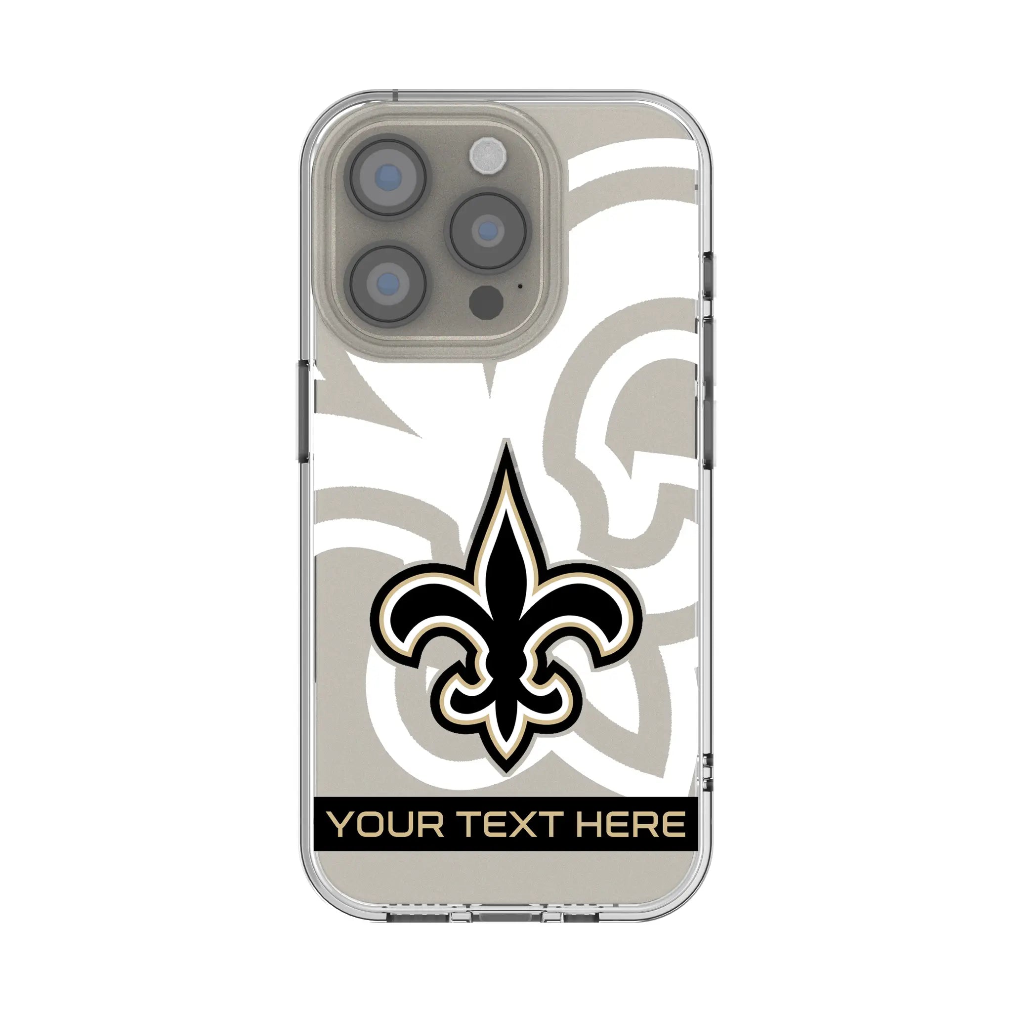 New Orleans Saints Personalized Tilt iPhone Clear Phone Case for Apple iPhone