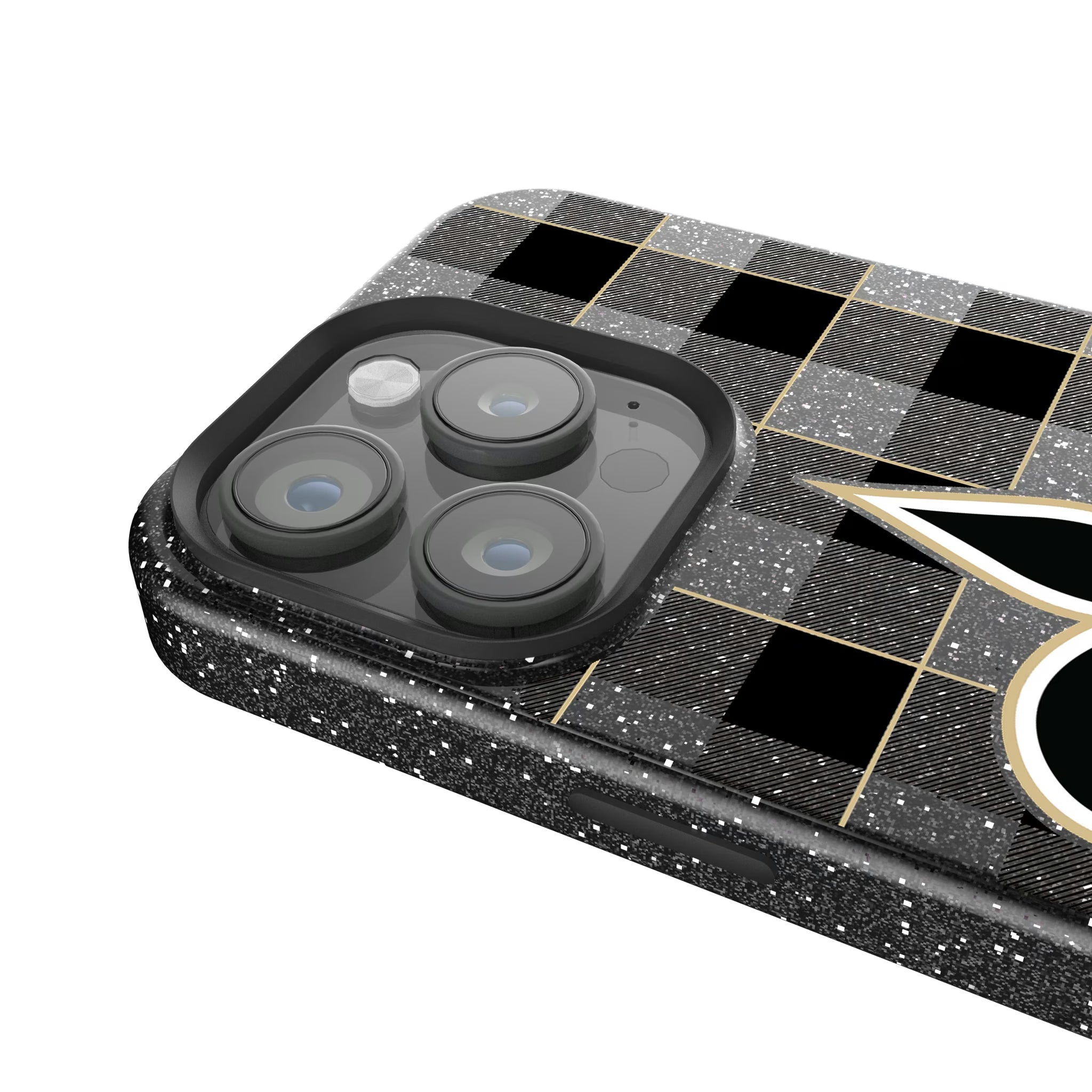 New Orleans Saints Plaid iPhone Bling Phone Case for Apple iPhone - Detail