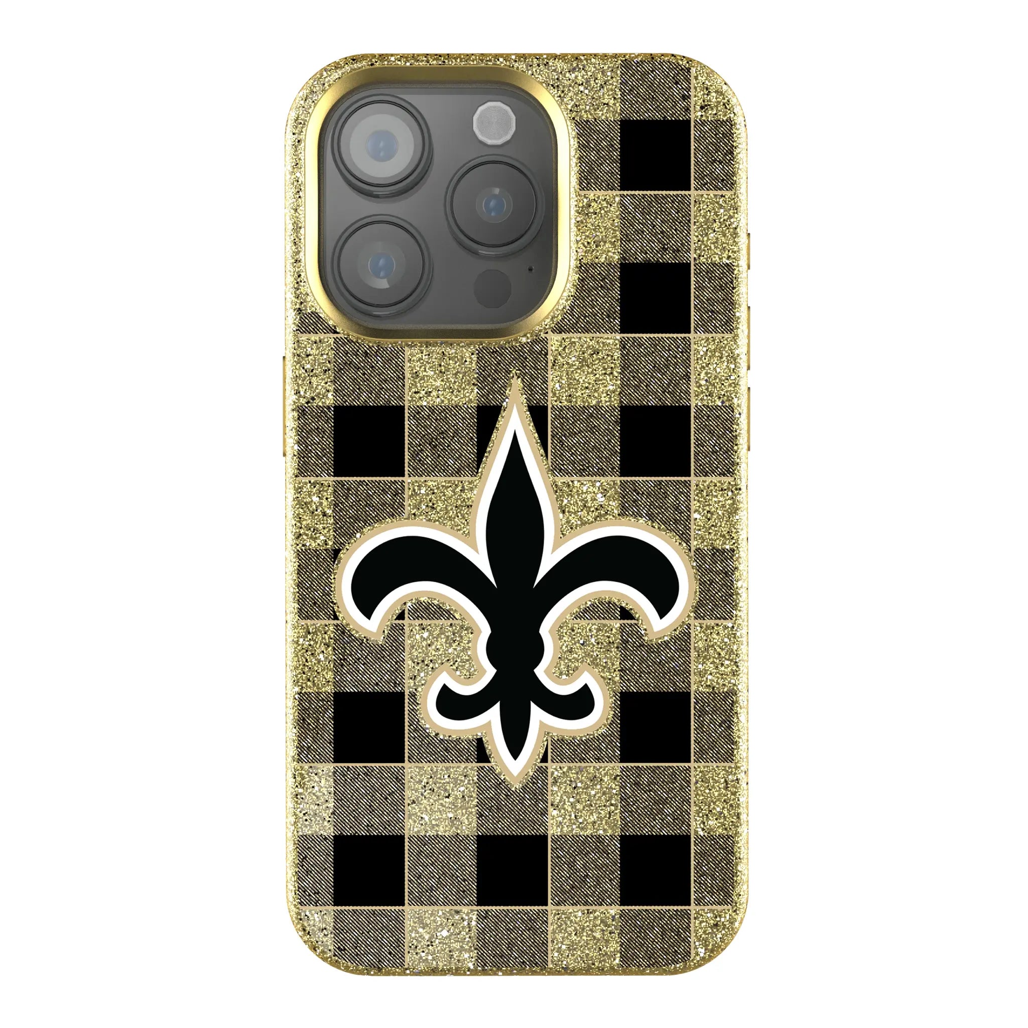 New Orleans Saints Plaid iPhone Bling Phone Case for Apple iPhone