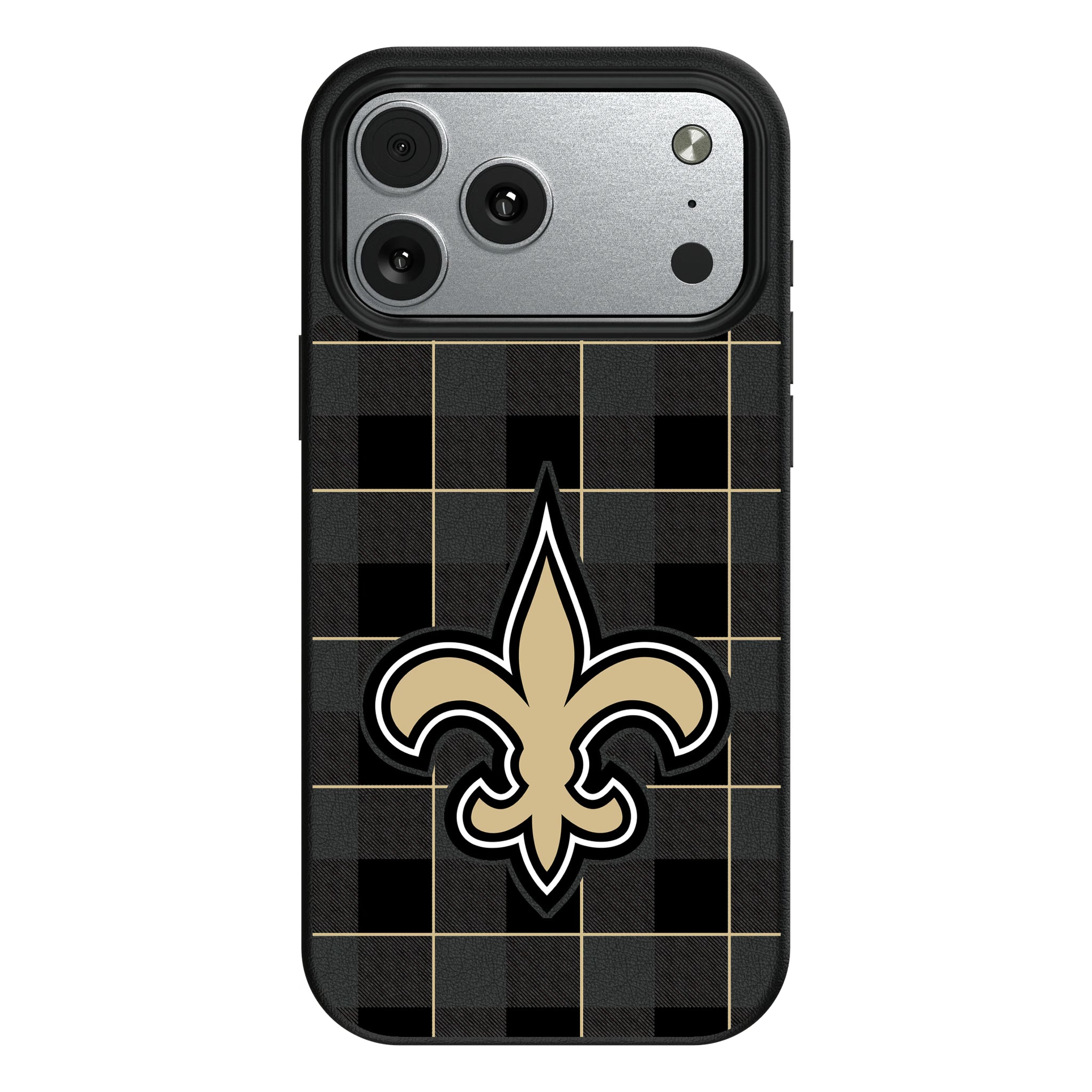 New Orleans Saints Plaid iPhone MagSafe Compatible Phone Case for Apple iPhone#Device_iPhone 17 Pro Max