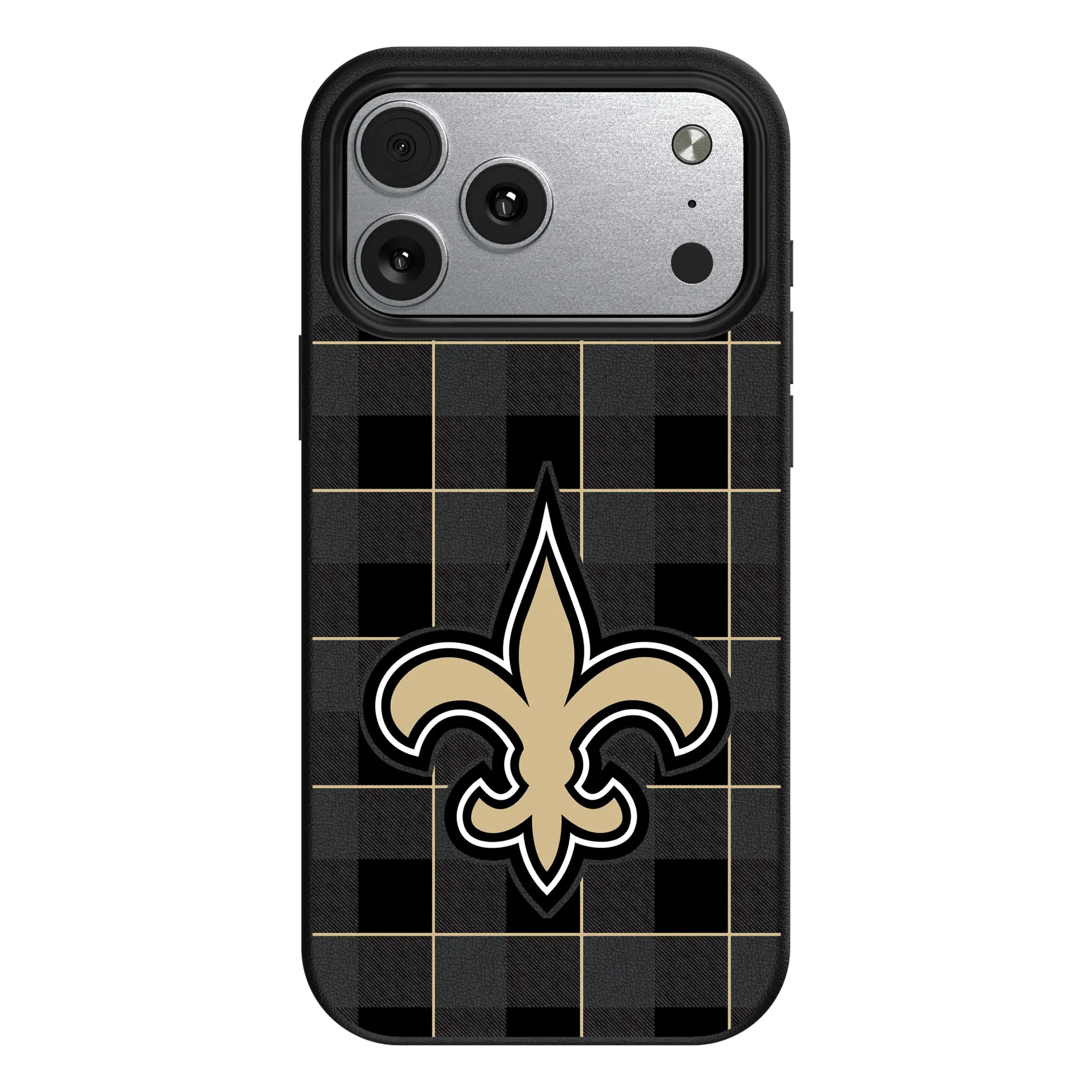 New Orleans Saints Plaid iPhone MagSafe Compatible Phone Case for Apple iPhone#Device_iPhone 17 Pro Max