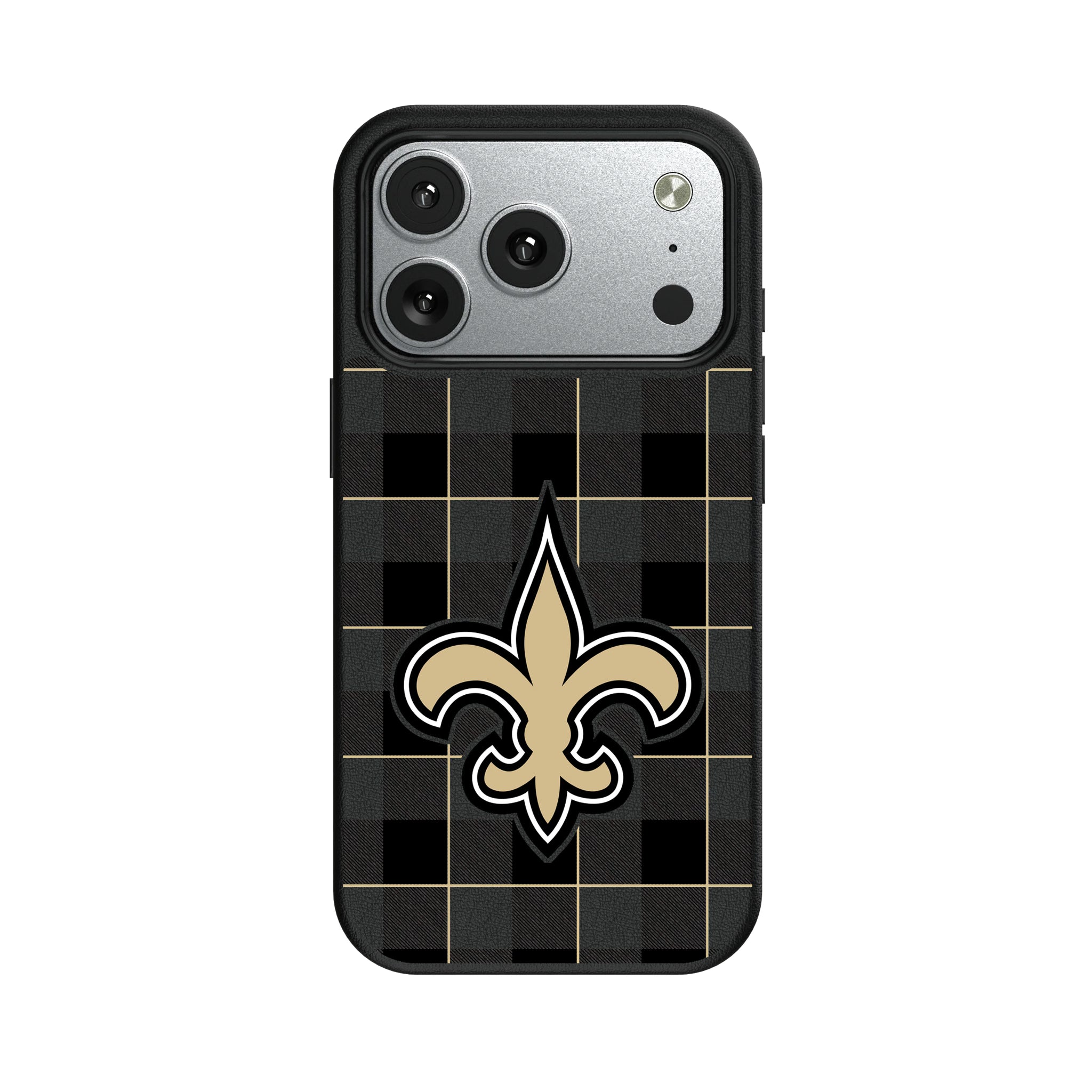 New Orleans Saints Plaid iPhone MagSafe Compatible Phone Case for Apple iPhone#Device_iPhone 17 Pro