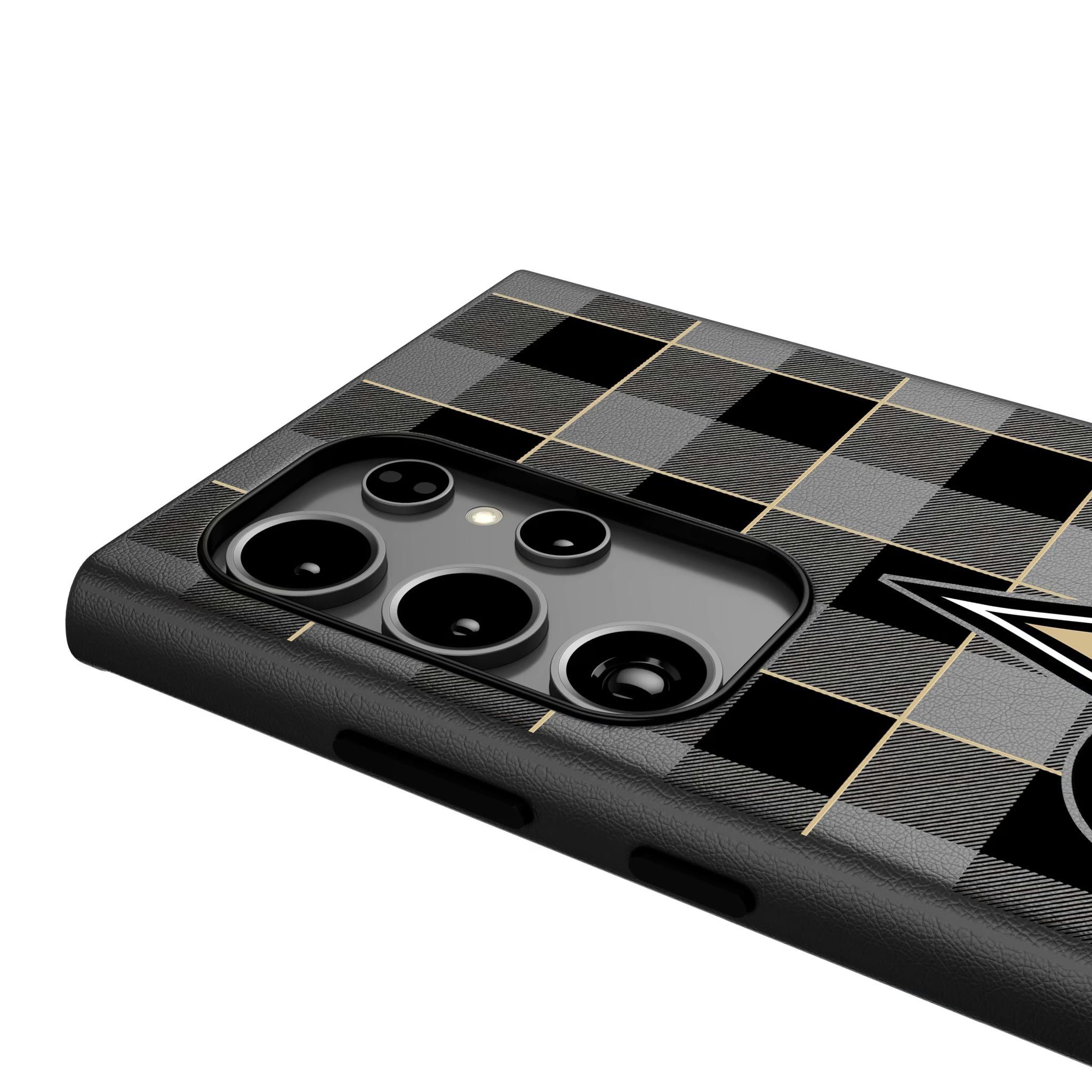 New Orleans Saints Plaid Galaxy MagSafe Compatible Phone Case for Samsung Galaxy - Detail