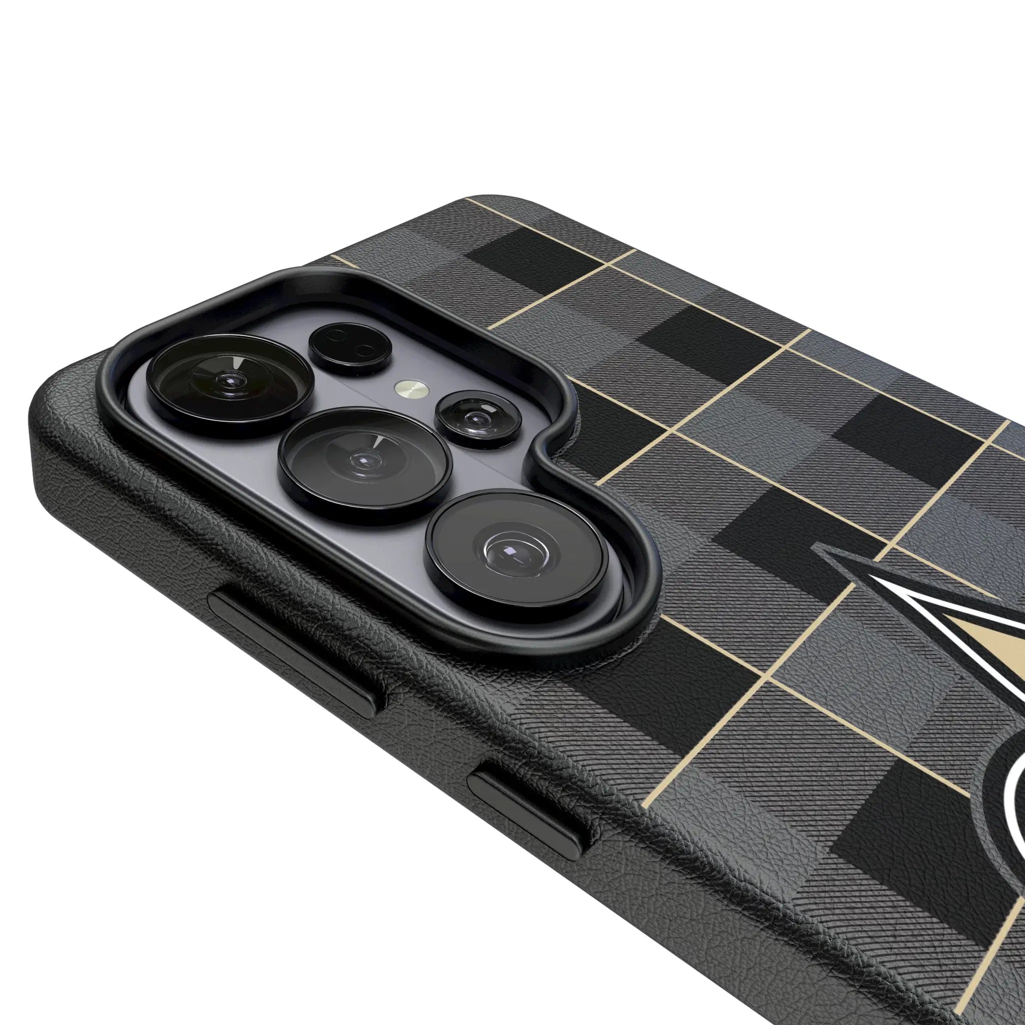 New Orleans Saints Plaid Galaxy MagSafe Compatible Phone Case for Samsung Galaxy - Detail#Device_Galaxy S26 Ultra