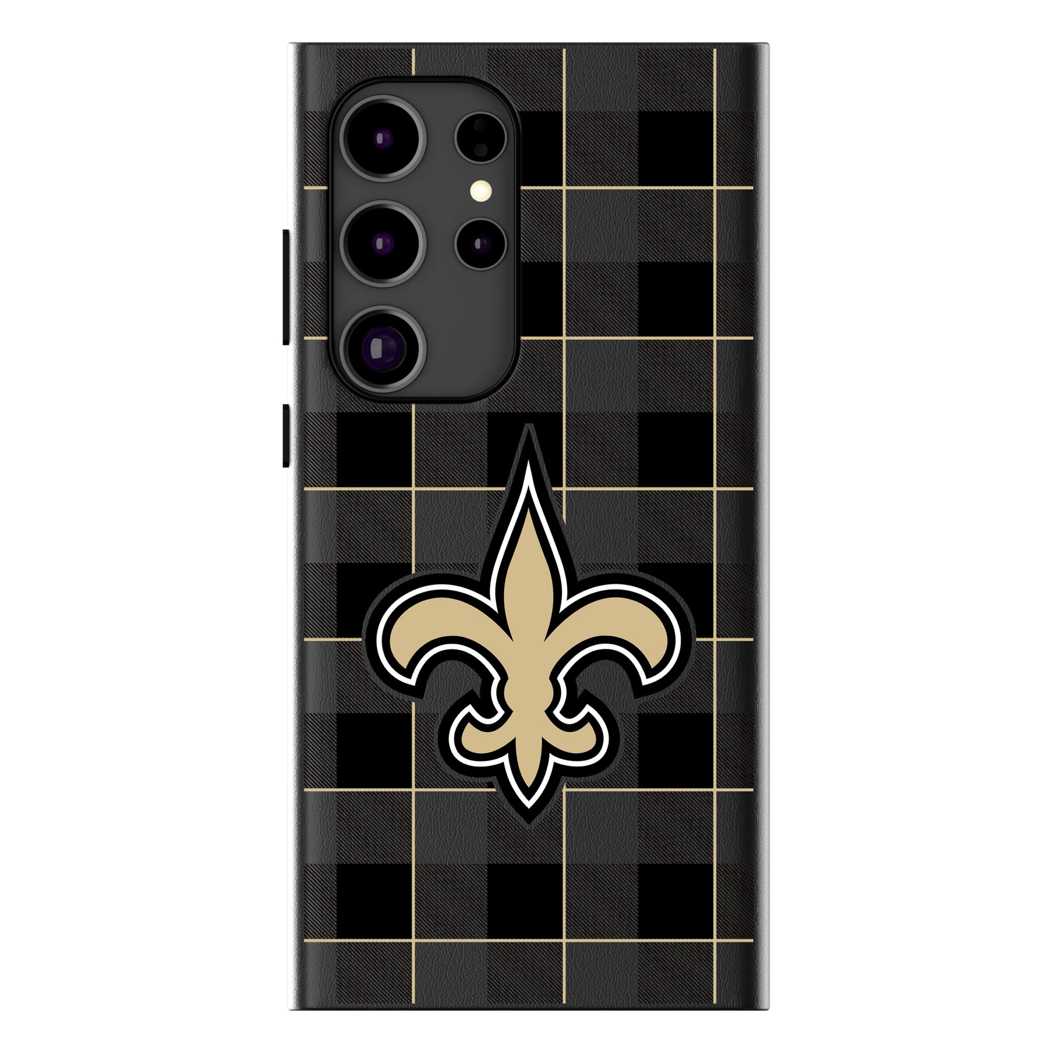 New Orleans Saints Plaid Galaxy MagSafe Compatible Phone Case for Samsung Galaxy