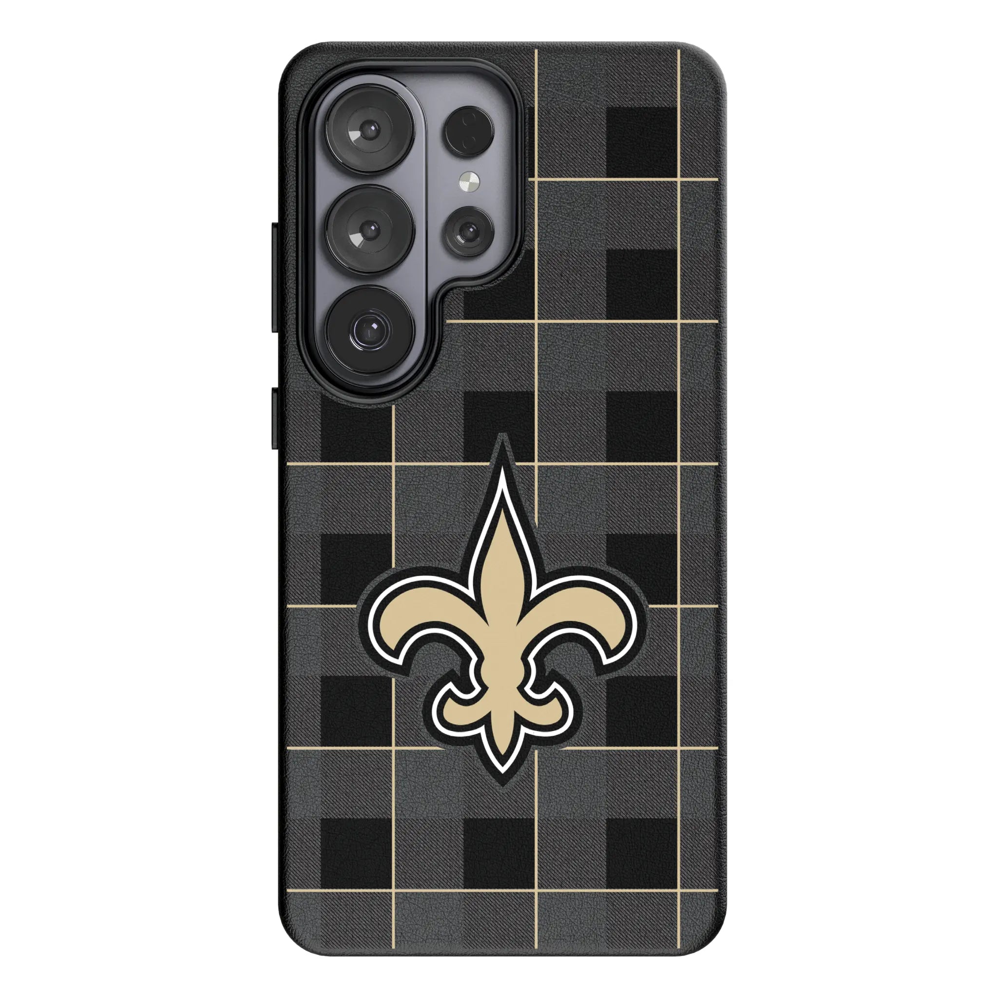 New Orleans Saints Plaid Galaxy MagSafe Compatible Phone Case for Samsung Galaxy#Device_Galaxy S26 Ultra