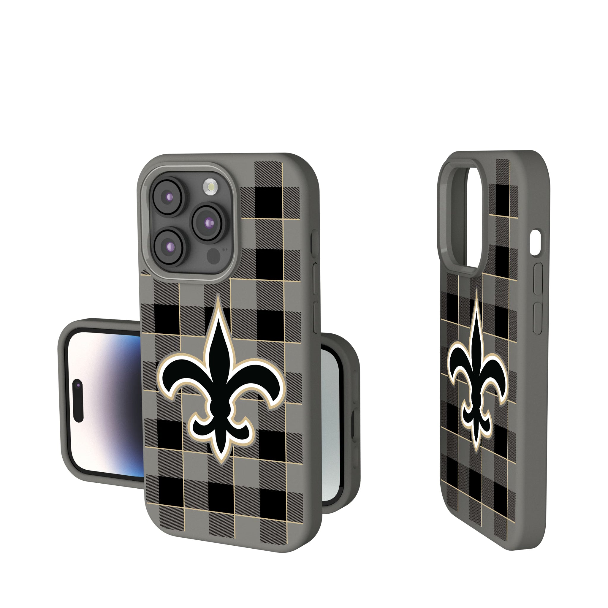 New Orleans Saints Plaid iPhone Soft Touch Phone Case for Apple iPhone