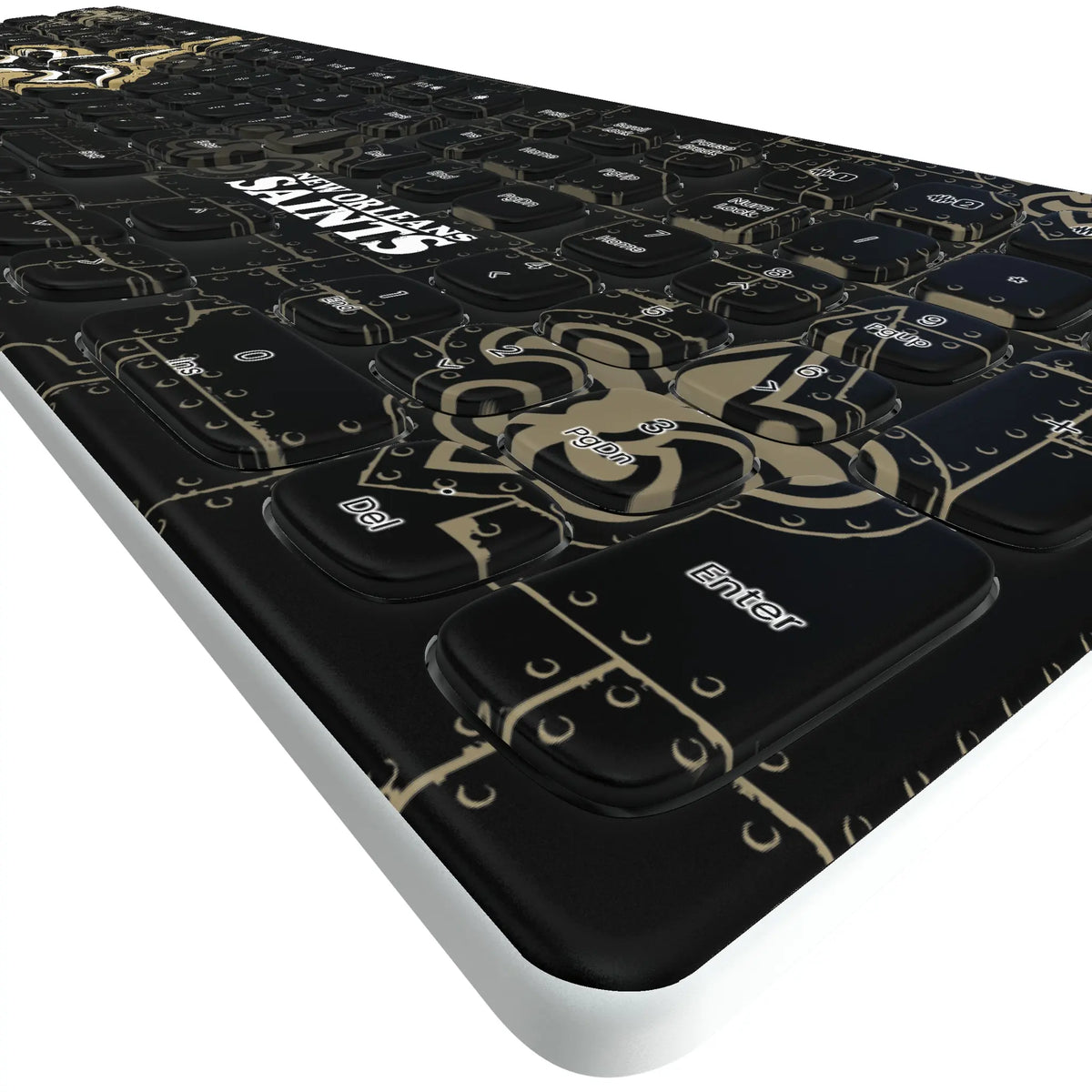 New Orleans Saints Rivet KKB605 Curved Wireless Keyboard - Detail