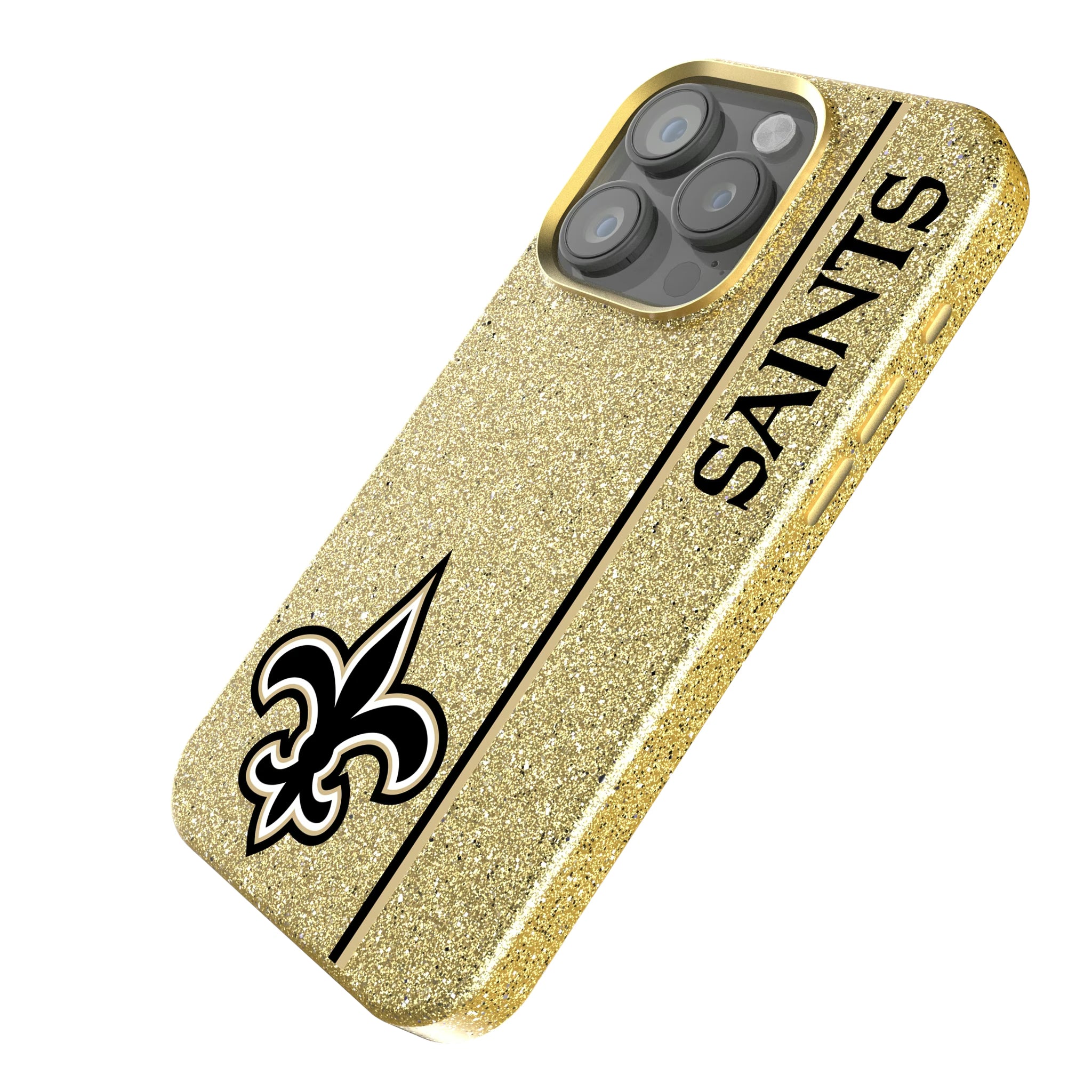 New Orleans Saints Sidebar iPhone Bling Phone Case for Apple iPhone - Isometric View