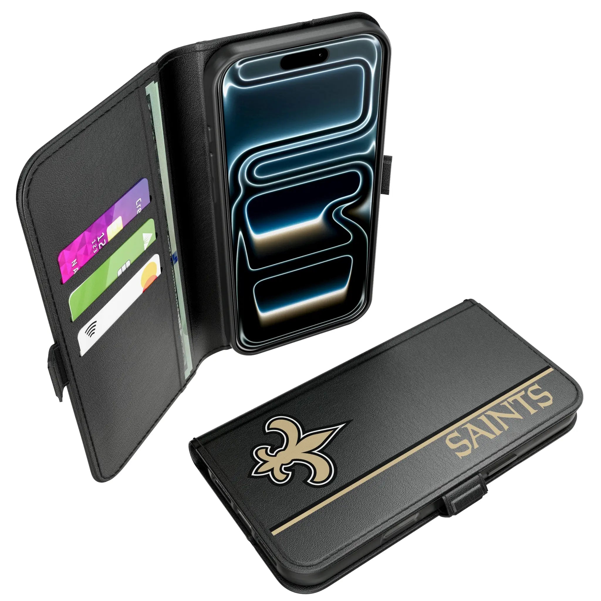 New Orleans Saints Sidebar iPhone Folio Phone Case for Apple iPhone#Device_iPhone 17 Pro Max