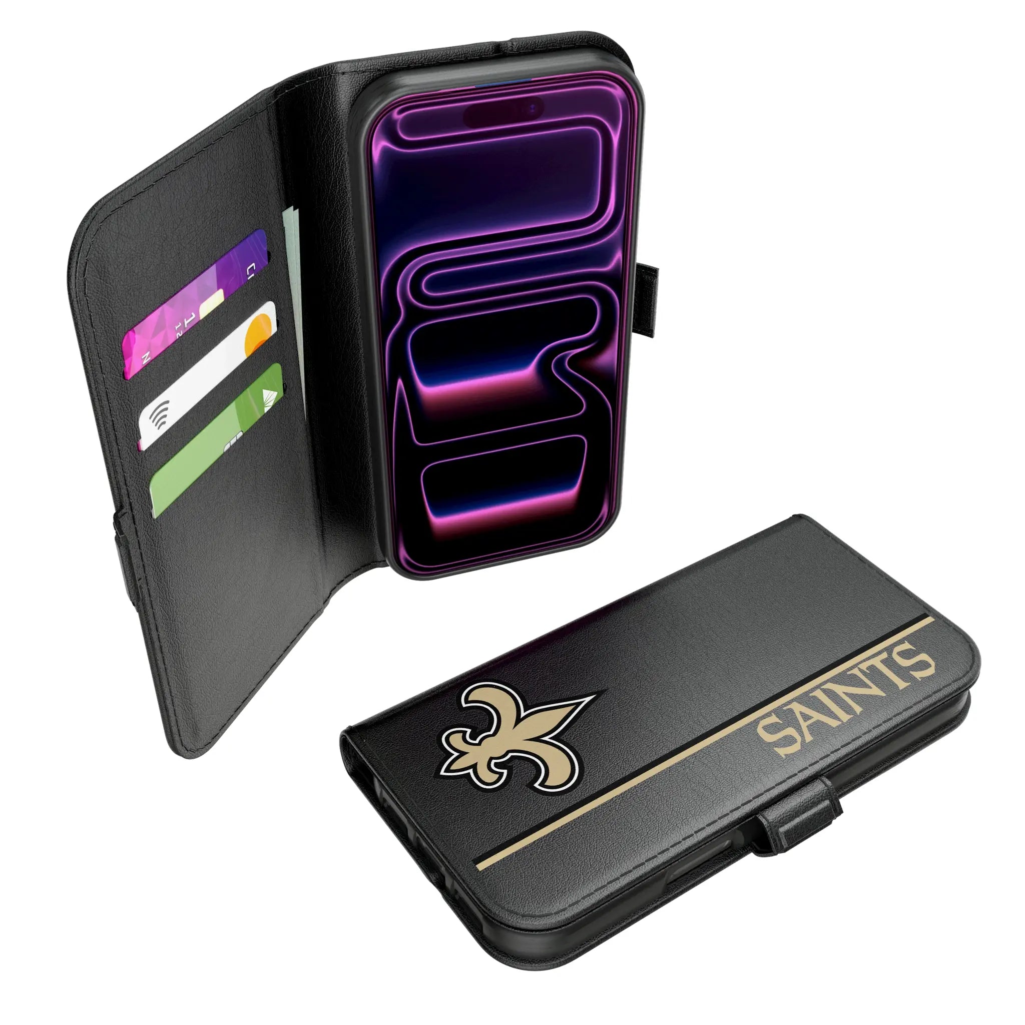 New Orleans Saints Sidebar iPhone Folio Phone Case for Apple iPhone#Device_iPhone 17 Pro