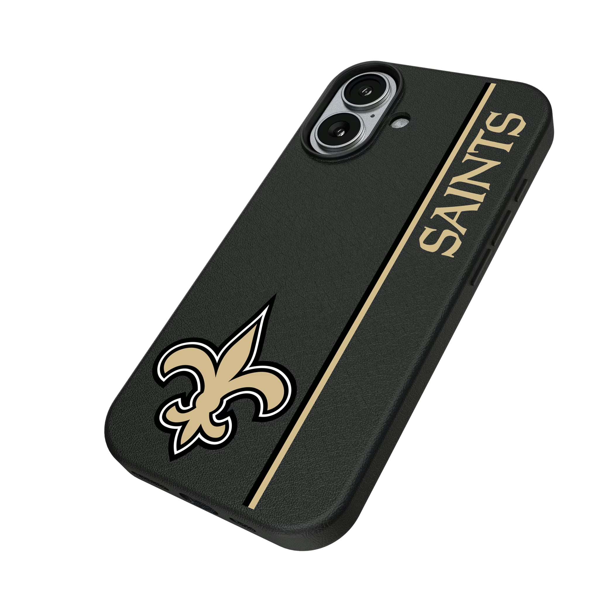 New Orleans Saints Sidebar iPhone MagSafe Compatible Phone Case for Apple iPhone - Isometric View#Device_iPhone 17