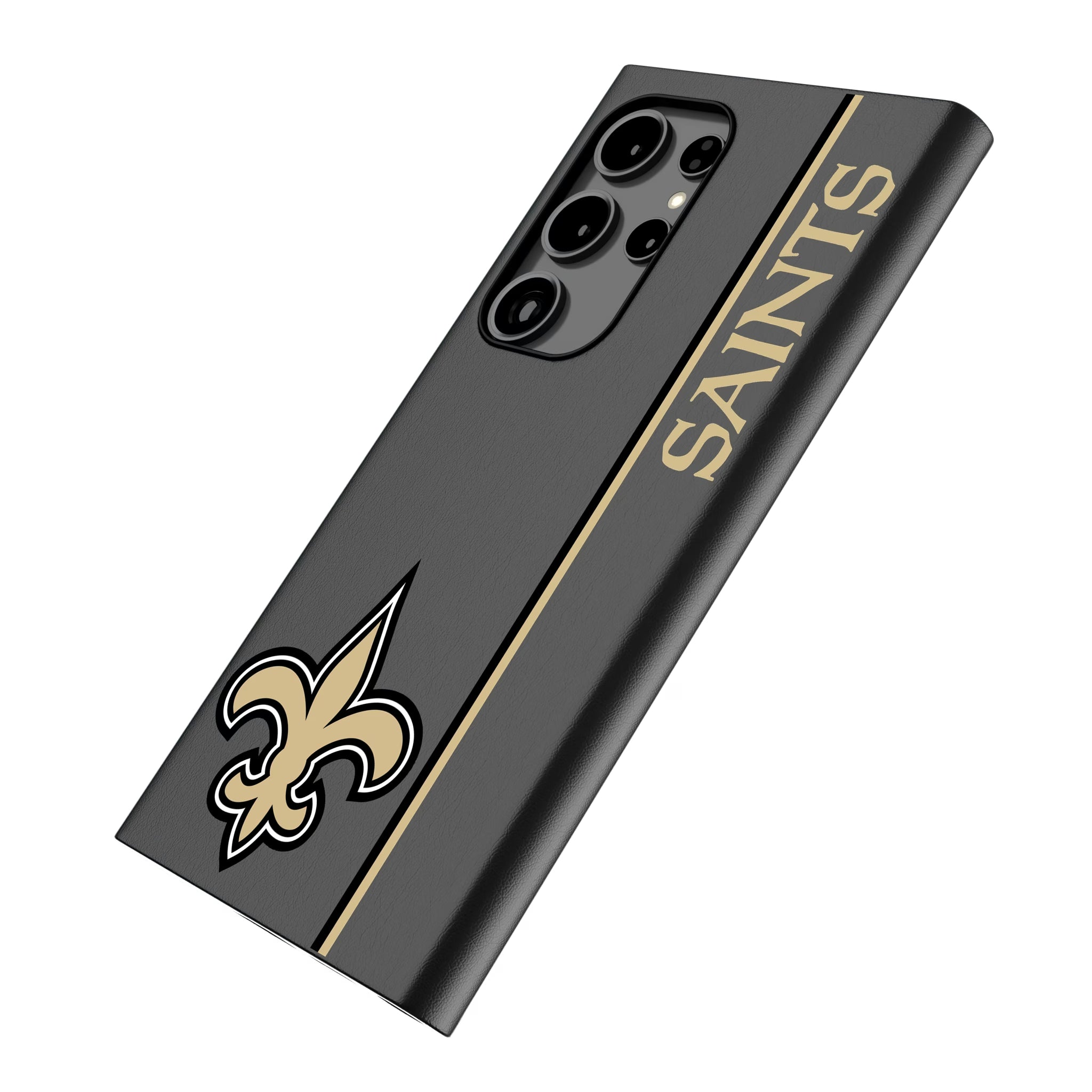 New Orleans Saints Sidebar Galaxy MagSafe Compatible Phone Case for Samsung Galaxy - Isometric View