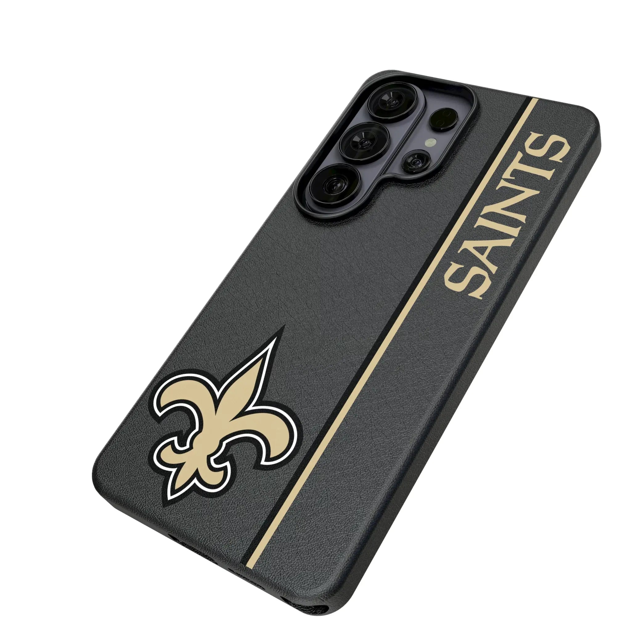 New Orleans Saints Sidebar Galaxy MagSafe Compatible Phone Case for Samsung Galaxy - Isometric View#Device_Galaxy S26 Ultra