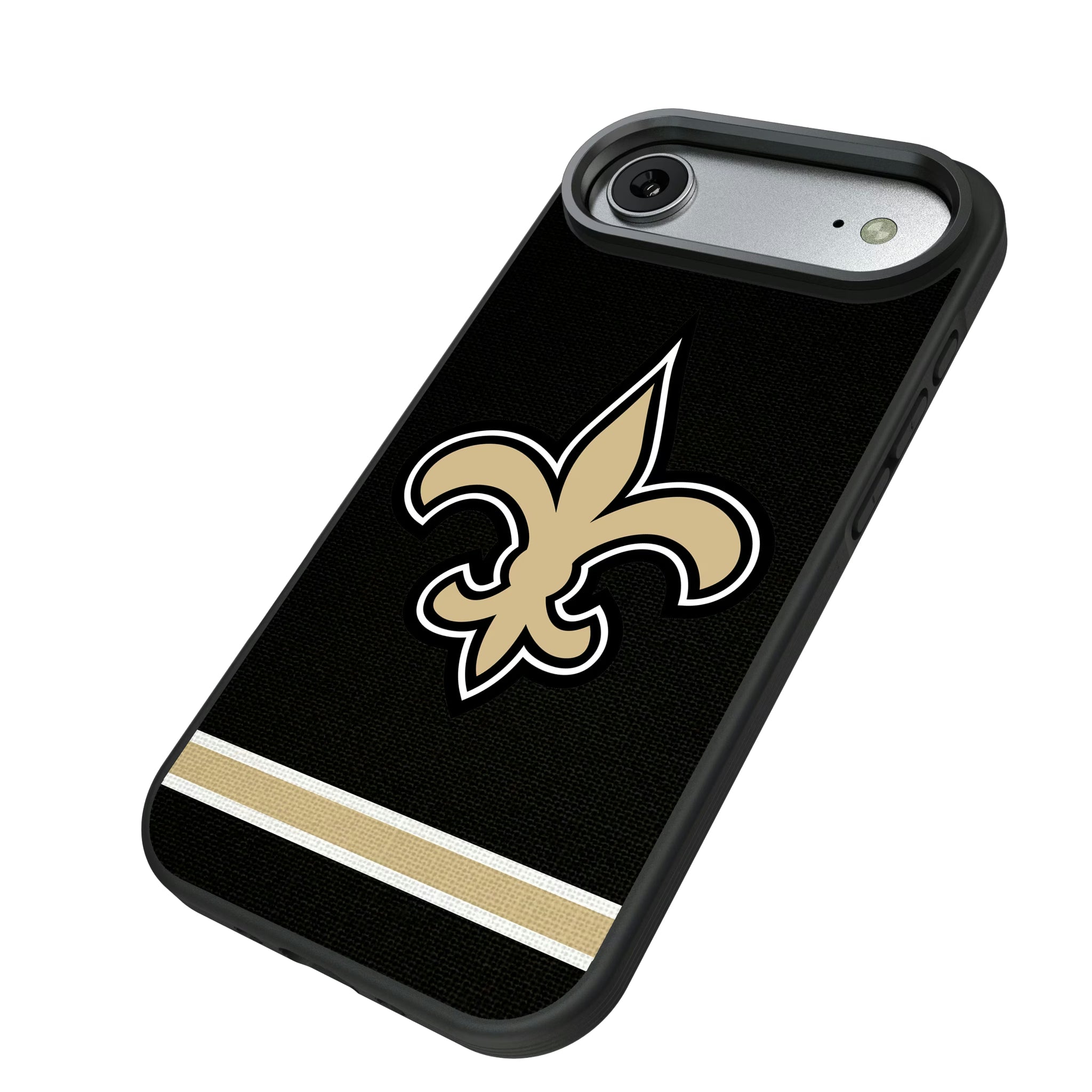 New Orleans Saints Stripe iPhone Bump Phone Case for Apple iPhone - Isometric View#Device_iPhone Air