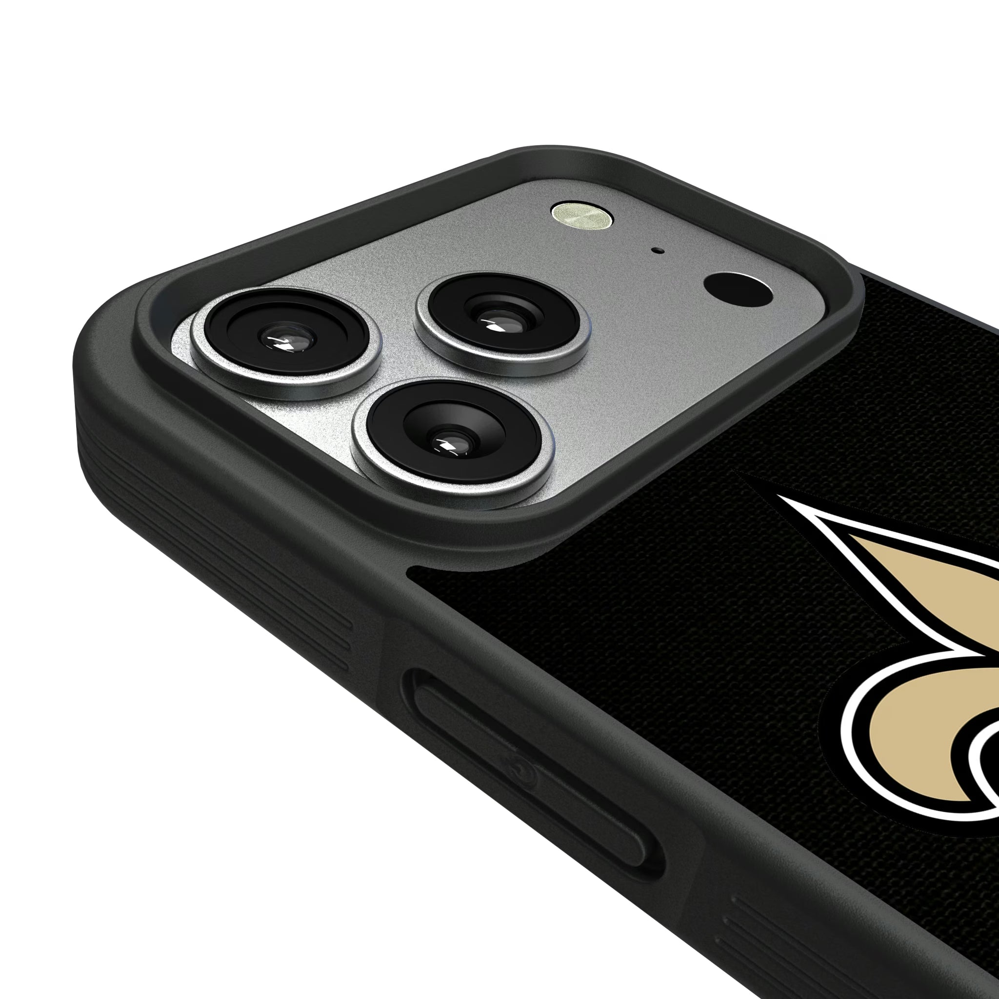 New Orleans Saints Stripe iPhone Bump Phone Case for Apple iPhone - Detail#Device_iPhone 17 Pro