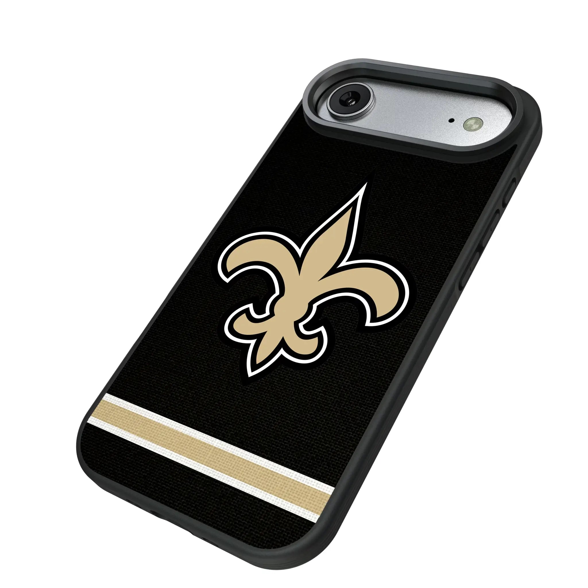 New Orleans Saints Stripe iPhone Bump Phone Case for Apple iPhone - Isometric View#Device_iPhone Air