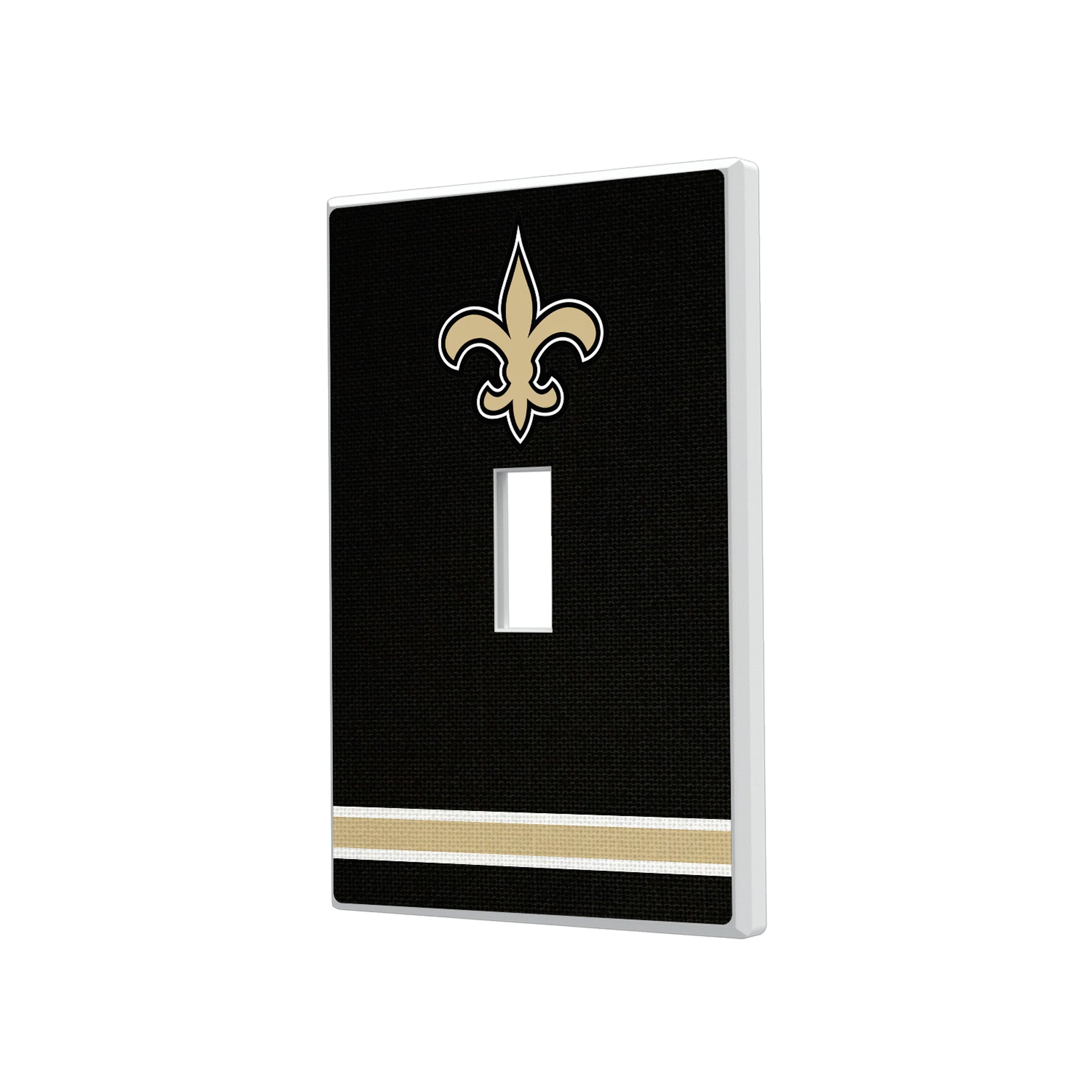 New Orleans Saints Stripe Hidden-Screw Light Switch Plate#Style_Single Toggle