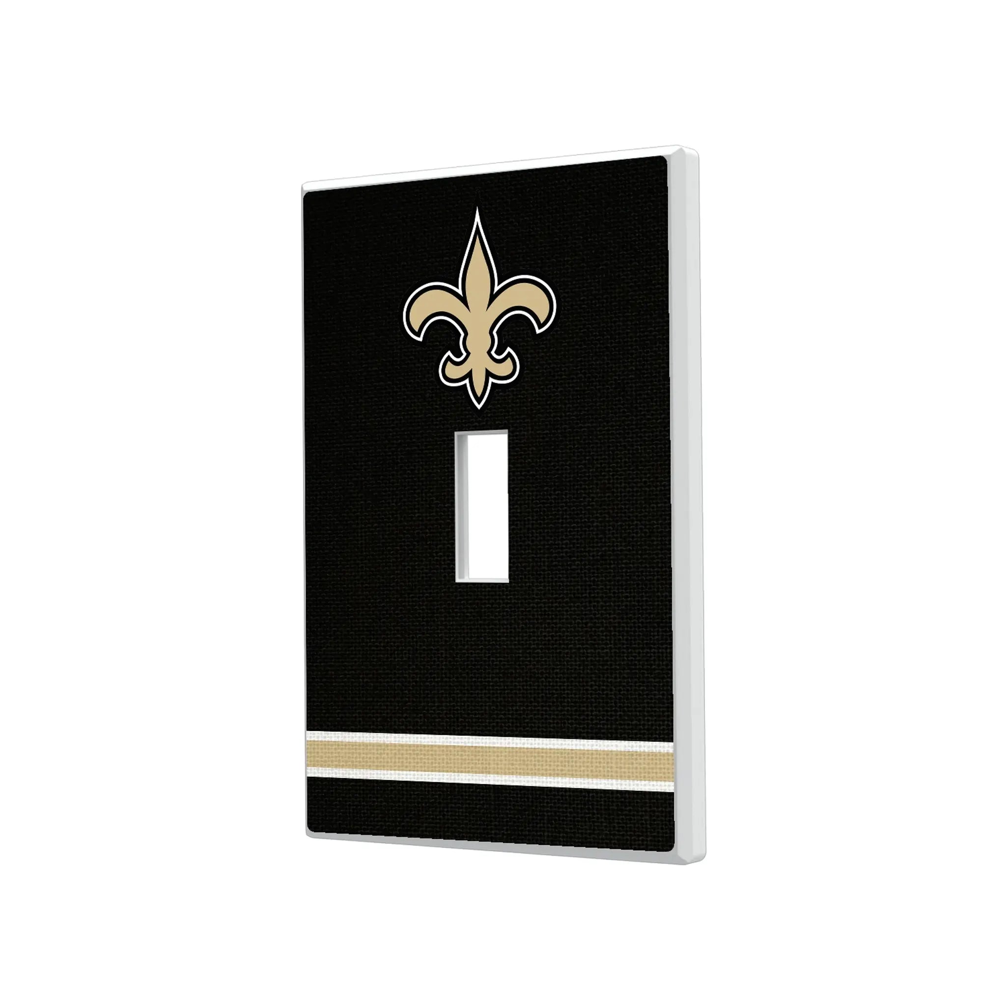 New Orleans Saints Stripe Hidden-Screw Light Switch Plate#Style_Single Toggle