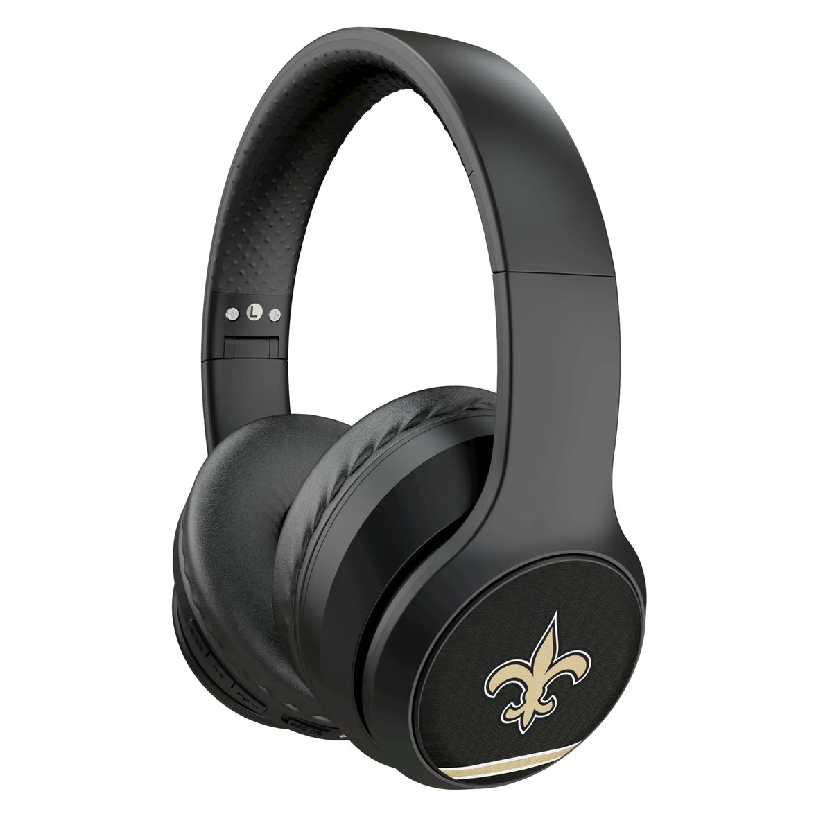 New Orleans Saints Stripe Wireless Over-Ear Headphones With Case