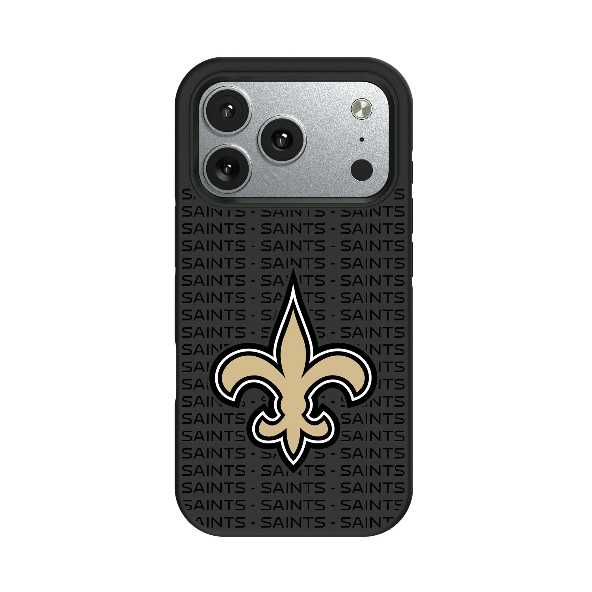 New Orleans Saints Text Backdrop iPhone Bump Phone Case for Apple iPhone#Device_iPhone 17 Pro