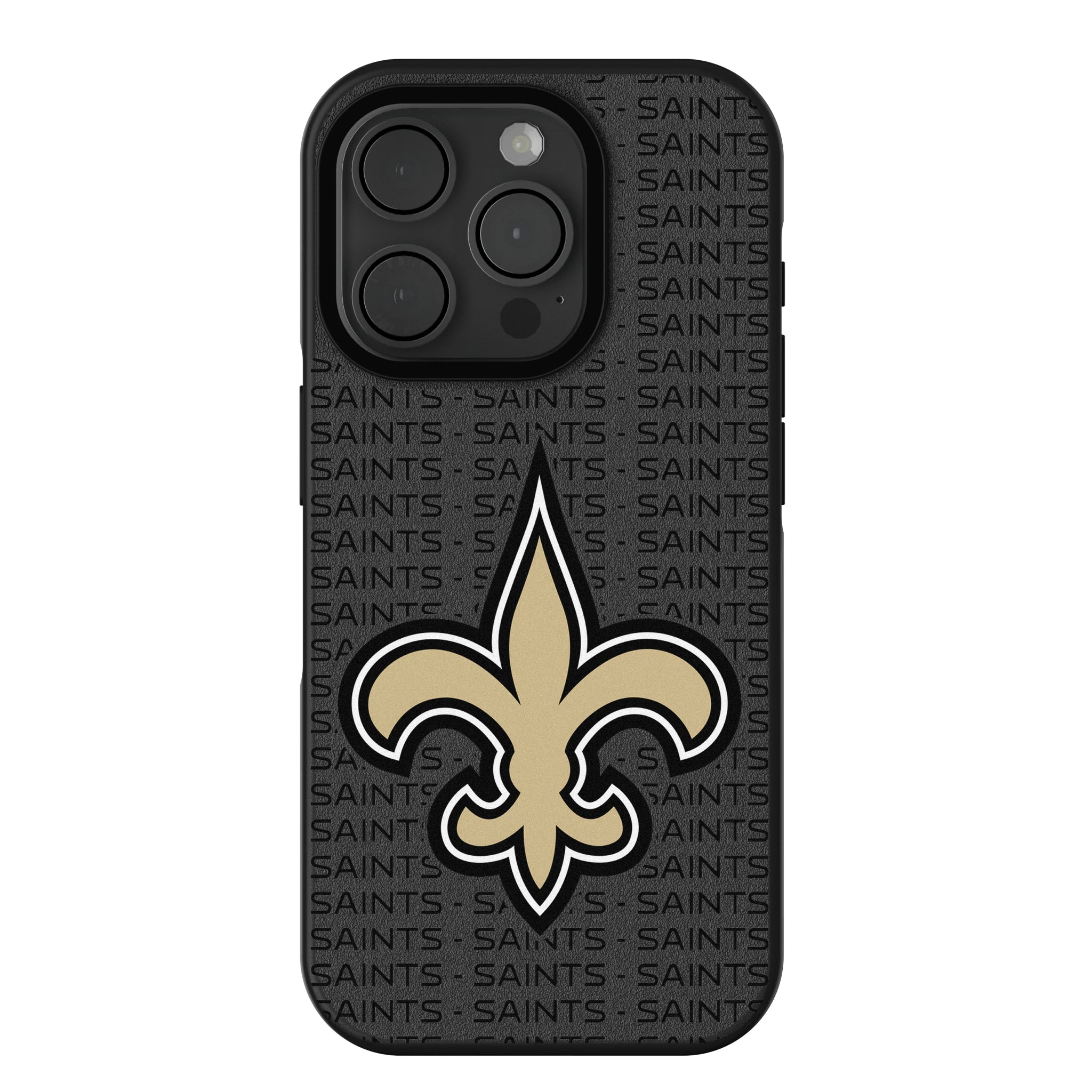 New Orleans Saints Text Backdrop iPhone Bump Phone Case for Apple iPhone