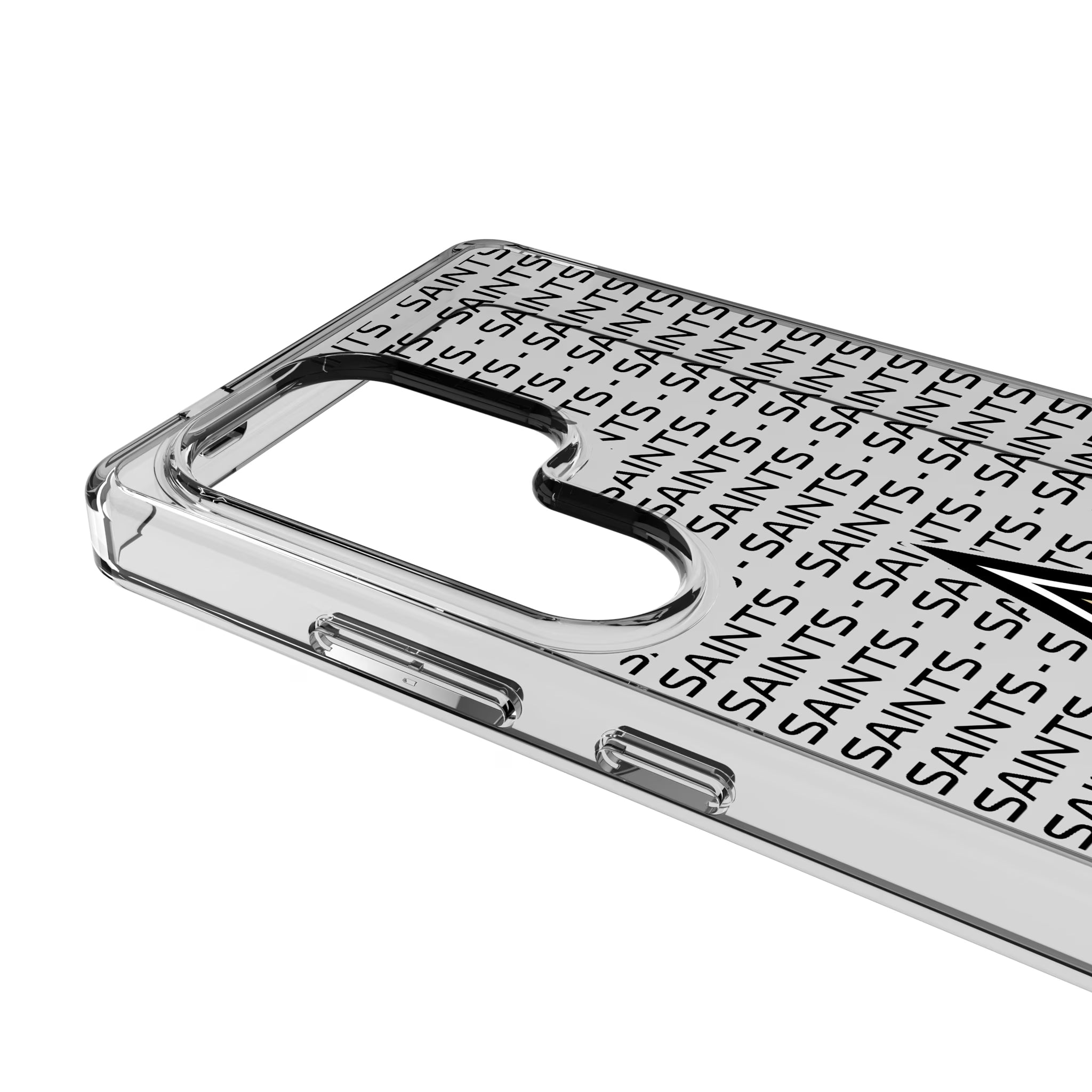 New Orleans Saints Text Backdrop Galaxy Clear Phone Case for Samsung Galaxy - Detail