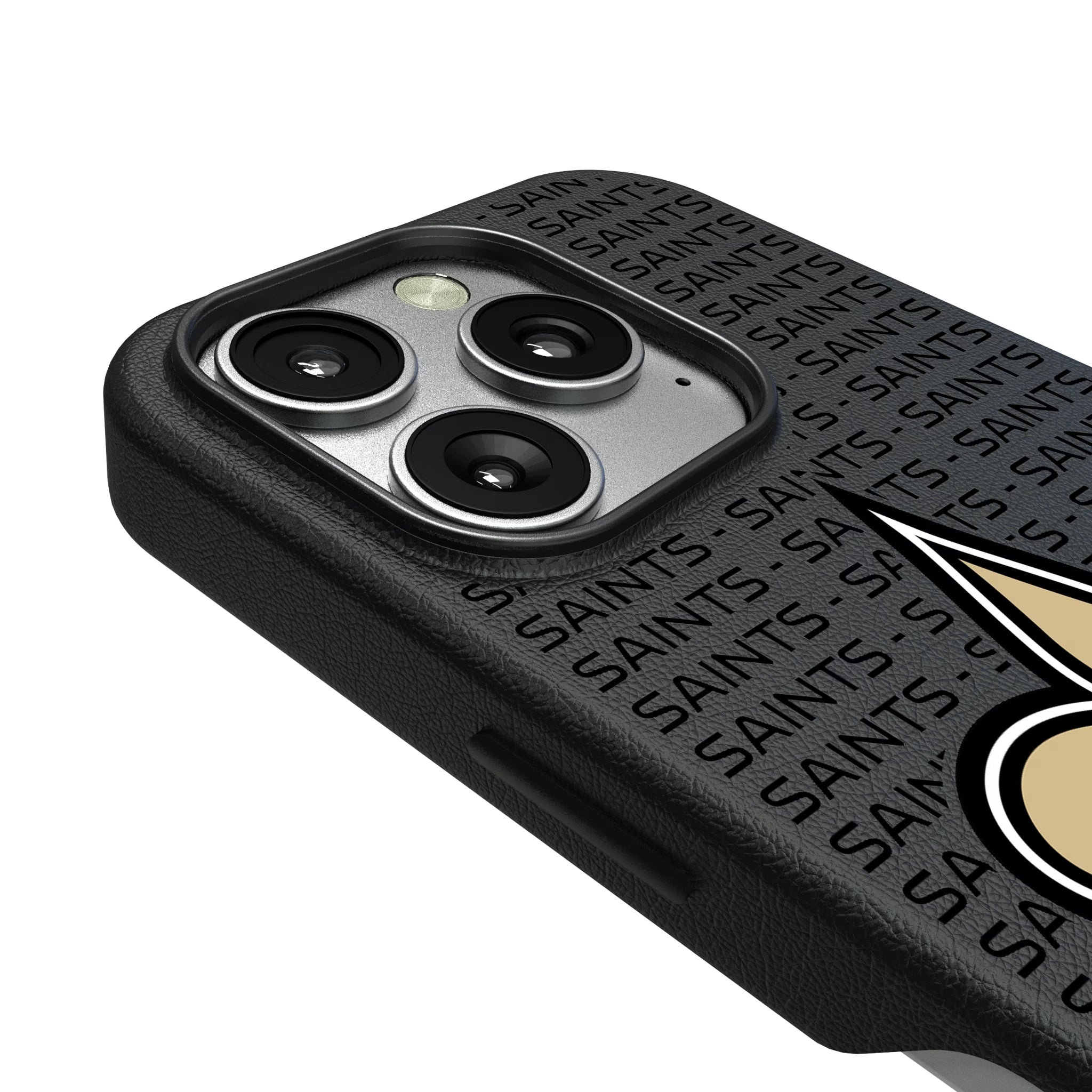 New Orleans Saints Text Backdrop iPhone MagSafe Compatible Phone Case for Apple iPhone - Detail