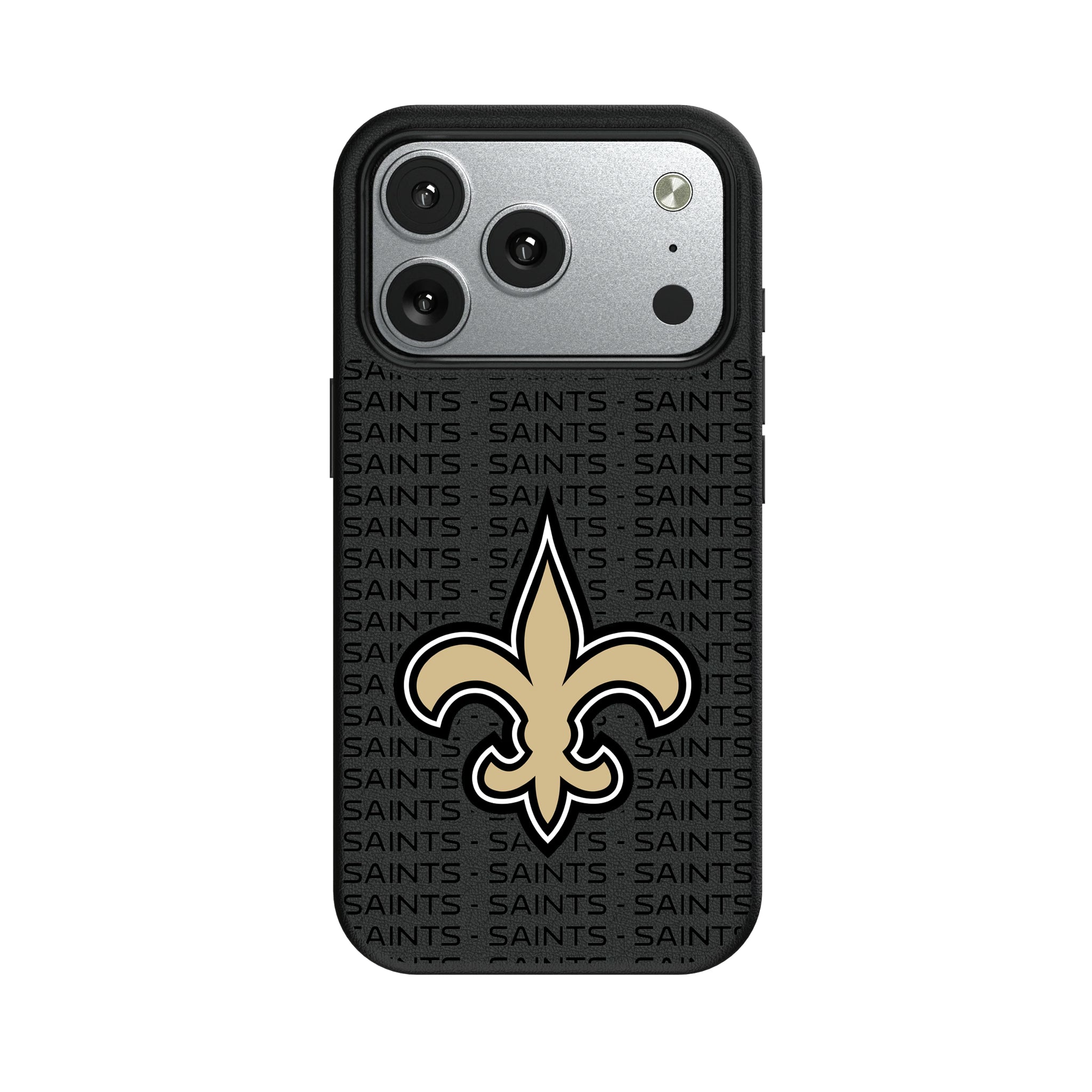 New Orleans Saints Text Backdrop iPhone MagSafe Compatible Phone Case for Apple iPhone#Device_iPhone 17 Pro