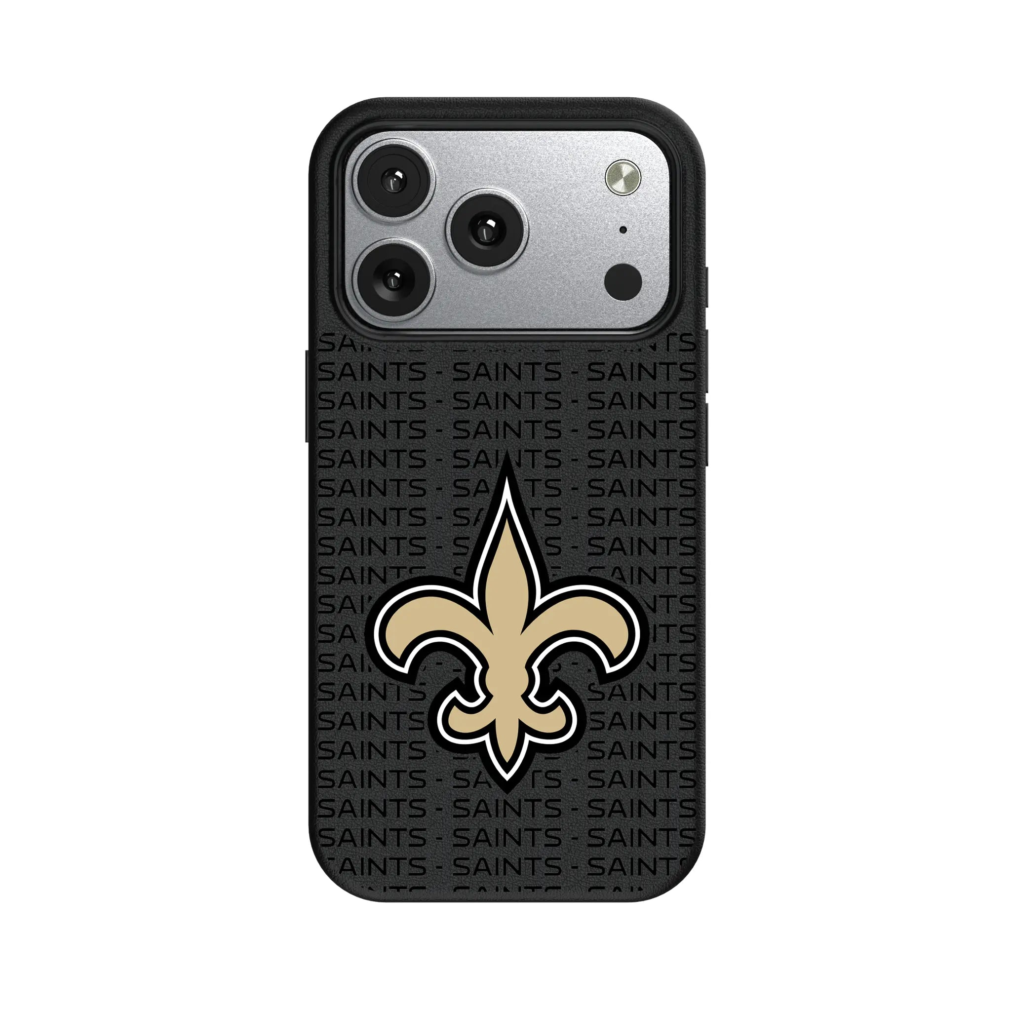 New Orleans Saints Text Backdrop iPhone MagSafe Compatible Phone Case for Apple iPhone#Device_iPhone 17 Pro