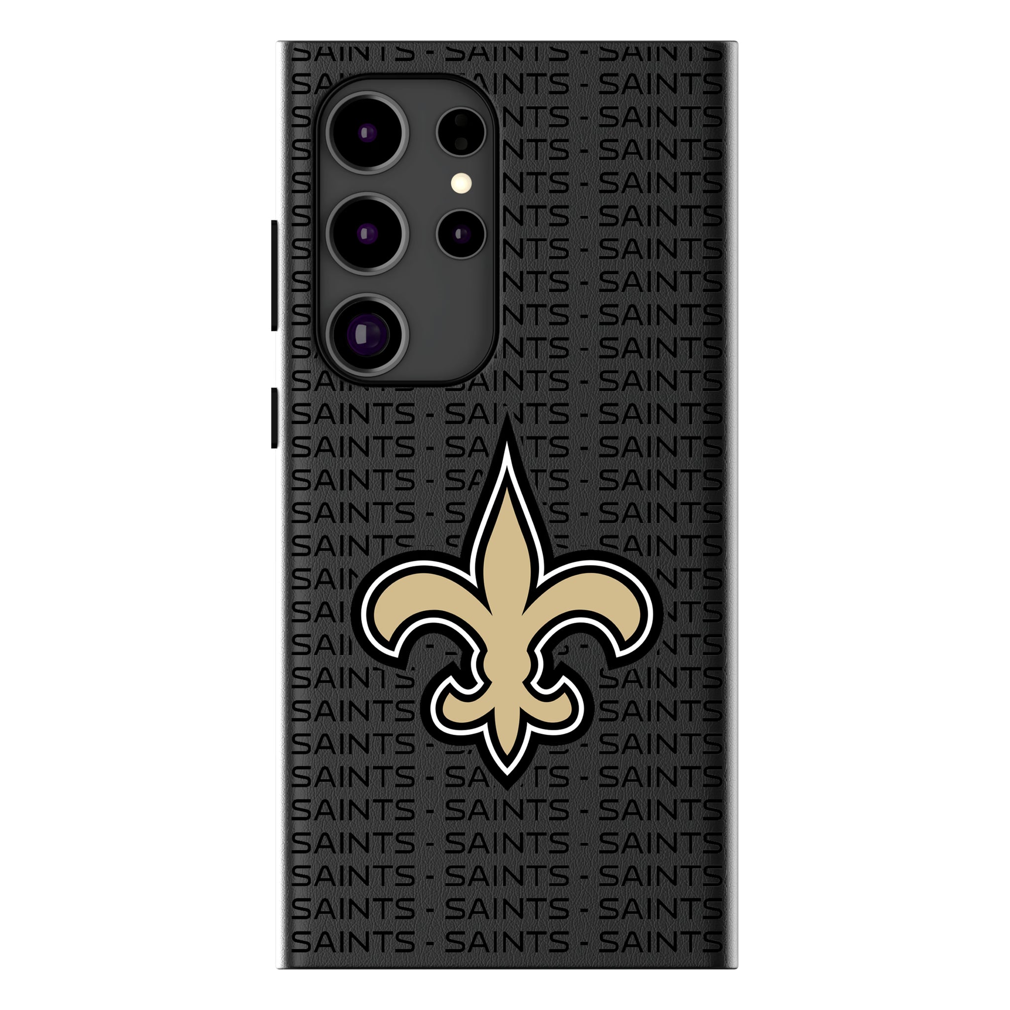 New Orleans Saints Text Backdrop Galaxy MagSafe Compatible Phone Case for Samsung Galaxy