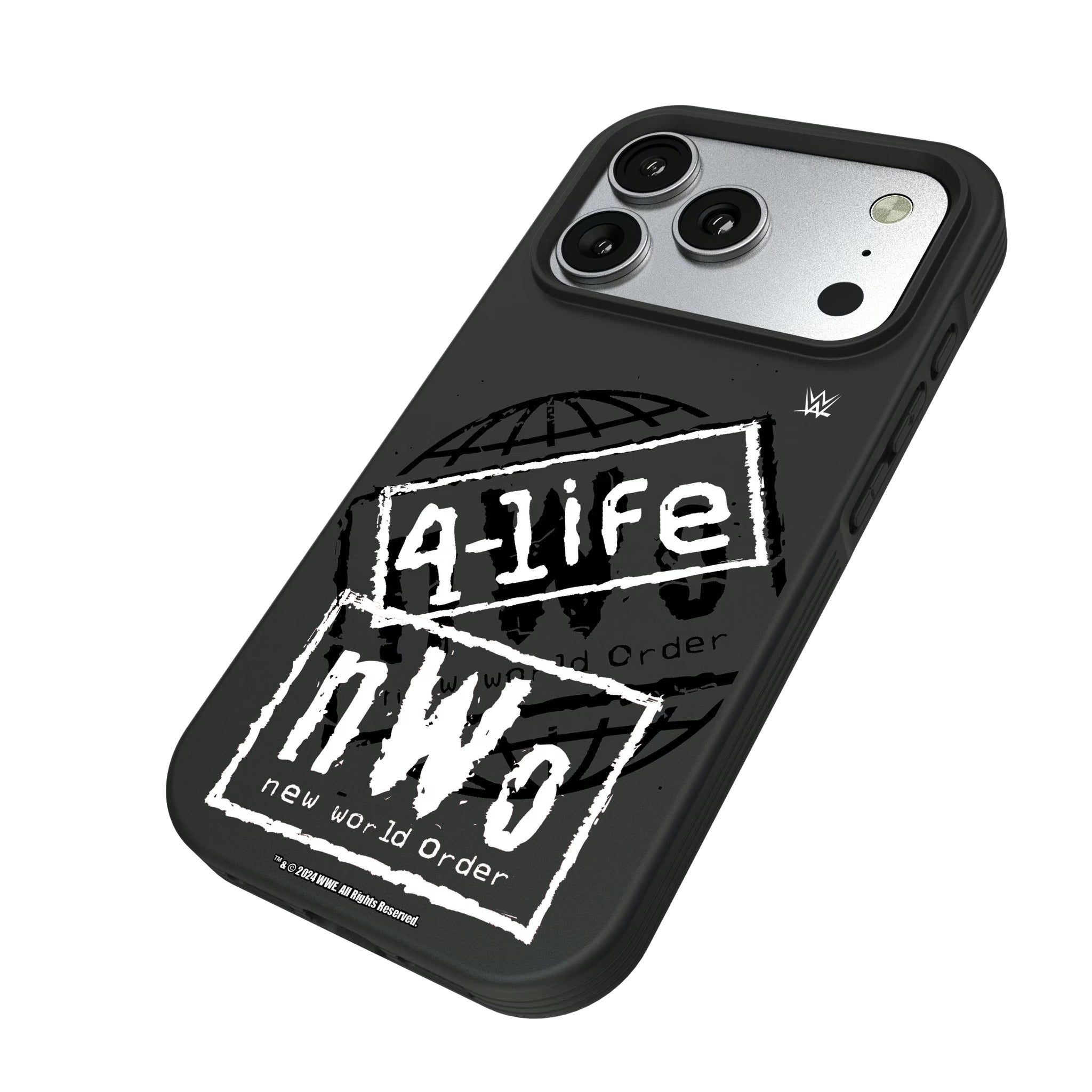 New World Order Impact iPhone Bump Phone Case for Apple iPhone - Isometric View#Device_iPhone 17 Pro