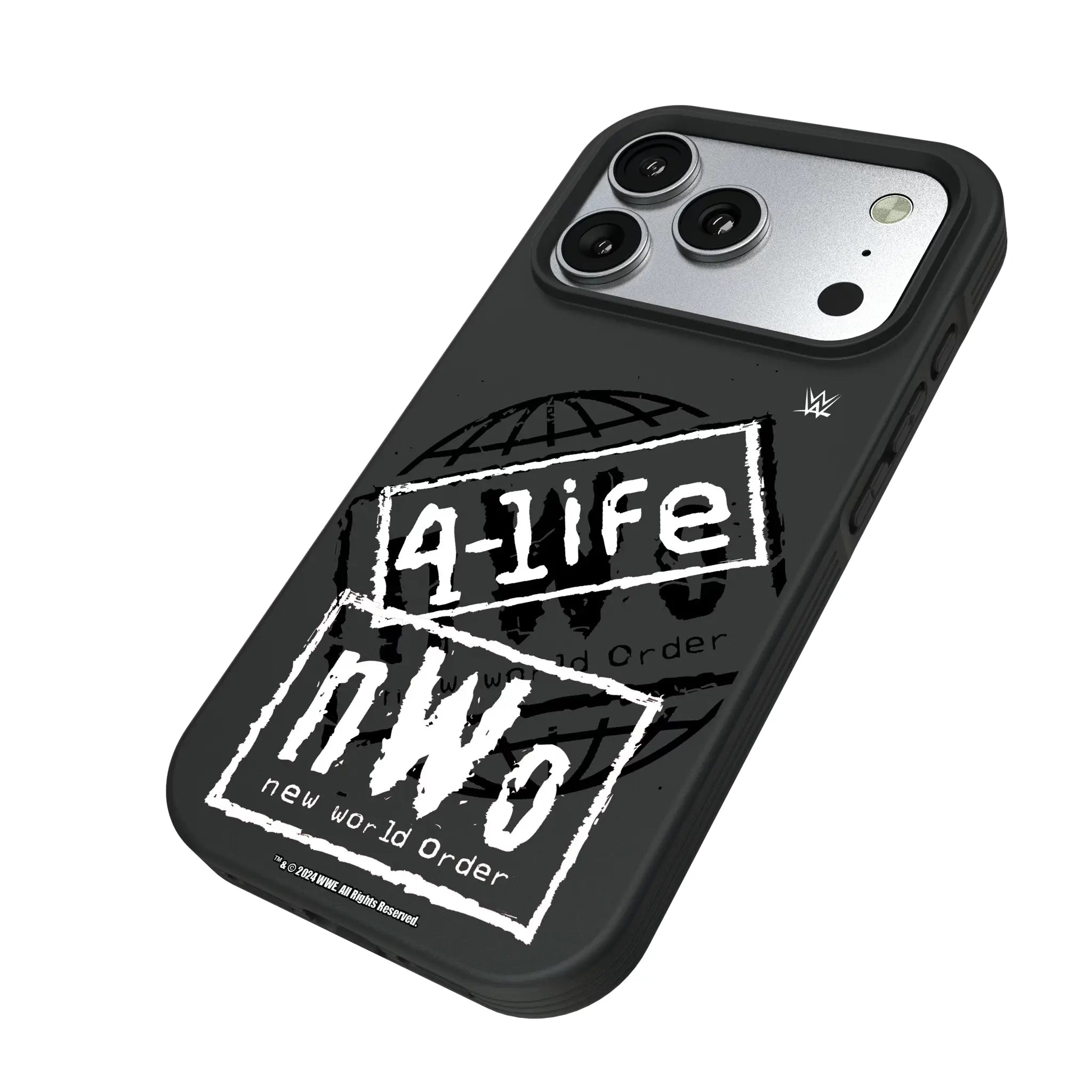 New World Order Impact iPhone Bump Phone Case for Apple iPhone - Isometric View#Device_iPhone 17 Pro