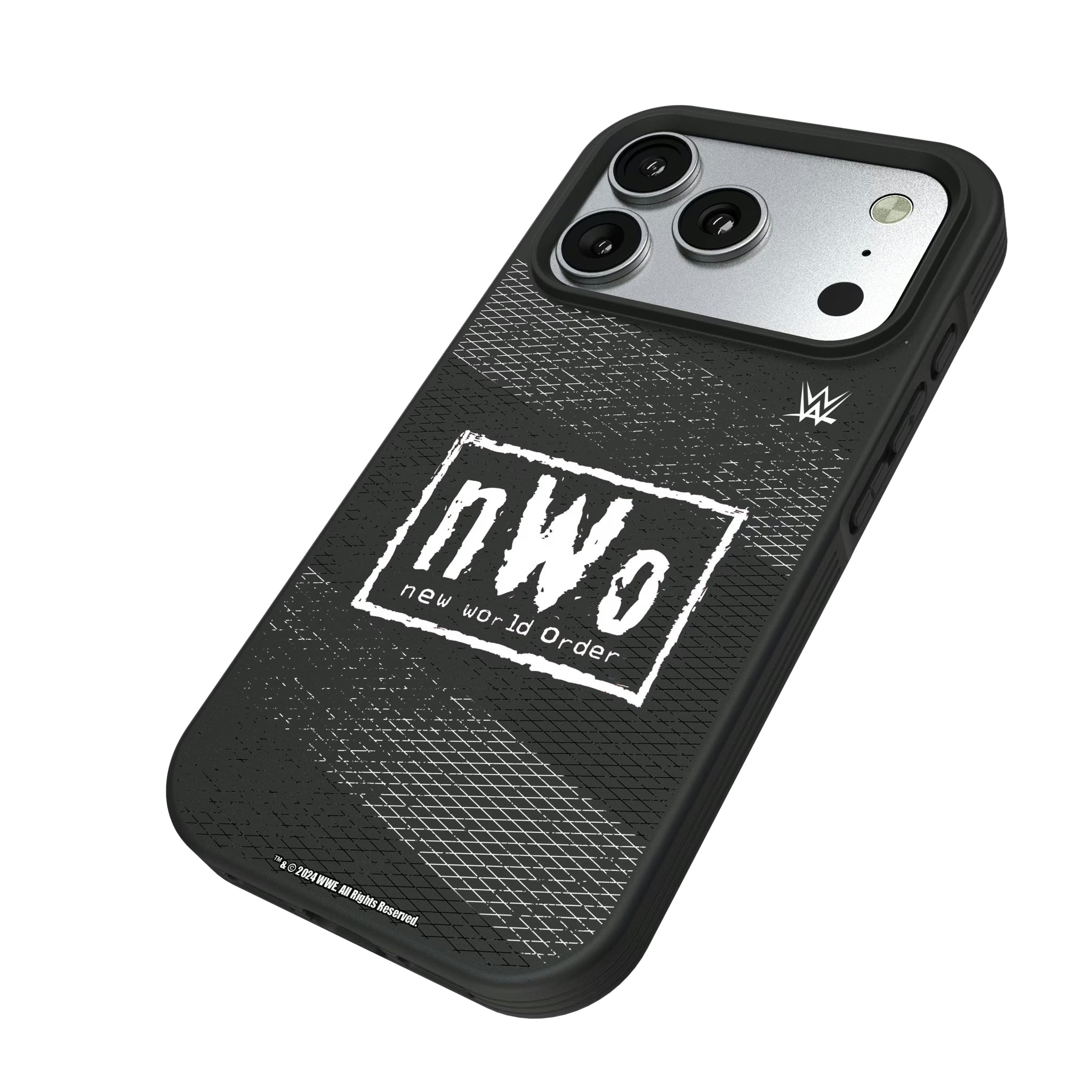 New World Order Steel iPhone Bump Phone Case for Apple iPhone - Isometric View#Device_iPhone 17 Pro