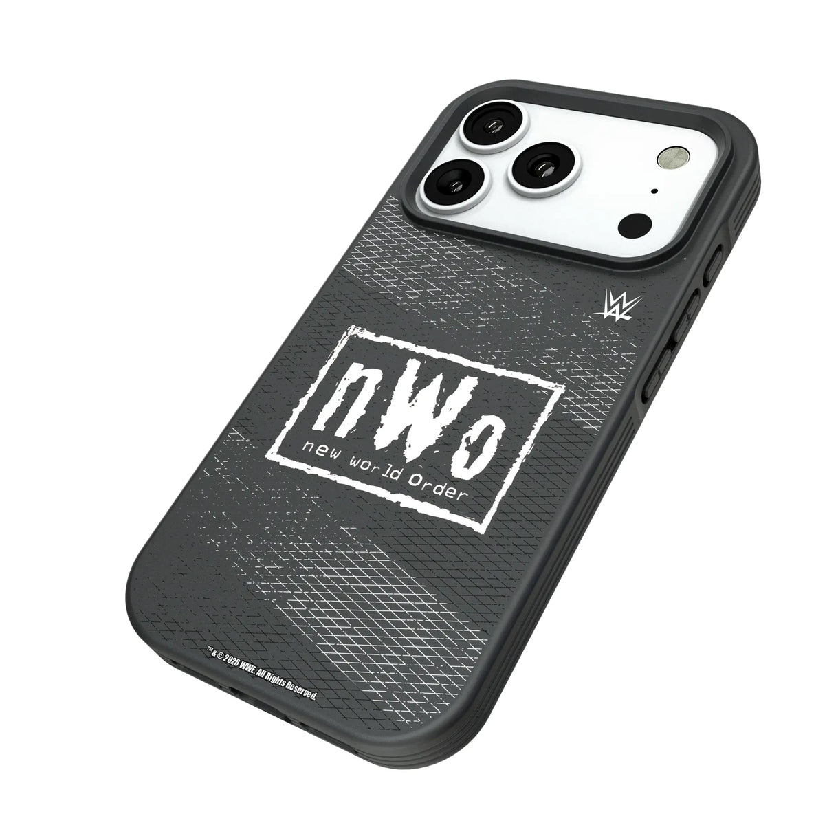 New World Order Steel iPhone Bump Phone Case for Apple iPhone - Isometric View#Device_iPhone 18 Pro