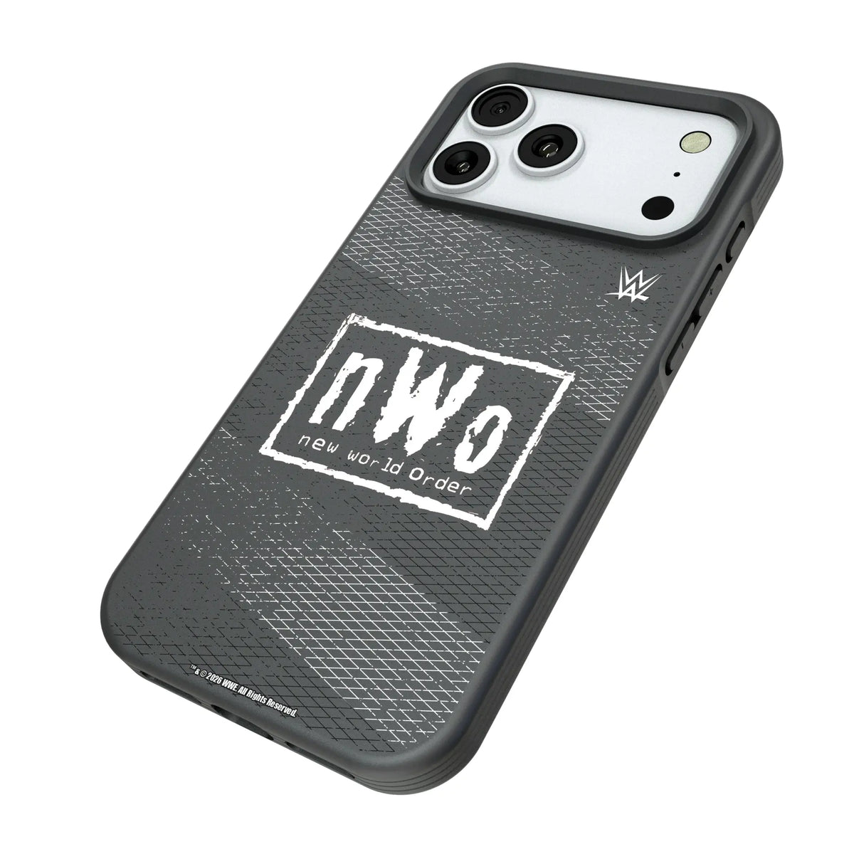 New World Order Steel iPhone Bump Phone Case for Apple iPhone - Isometric View#Device_iPhone 18 Pro Max