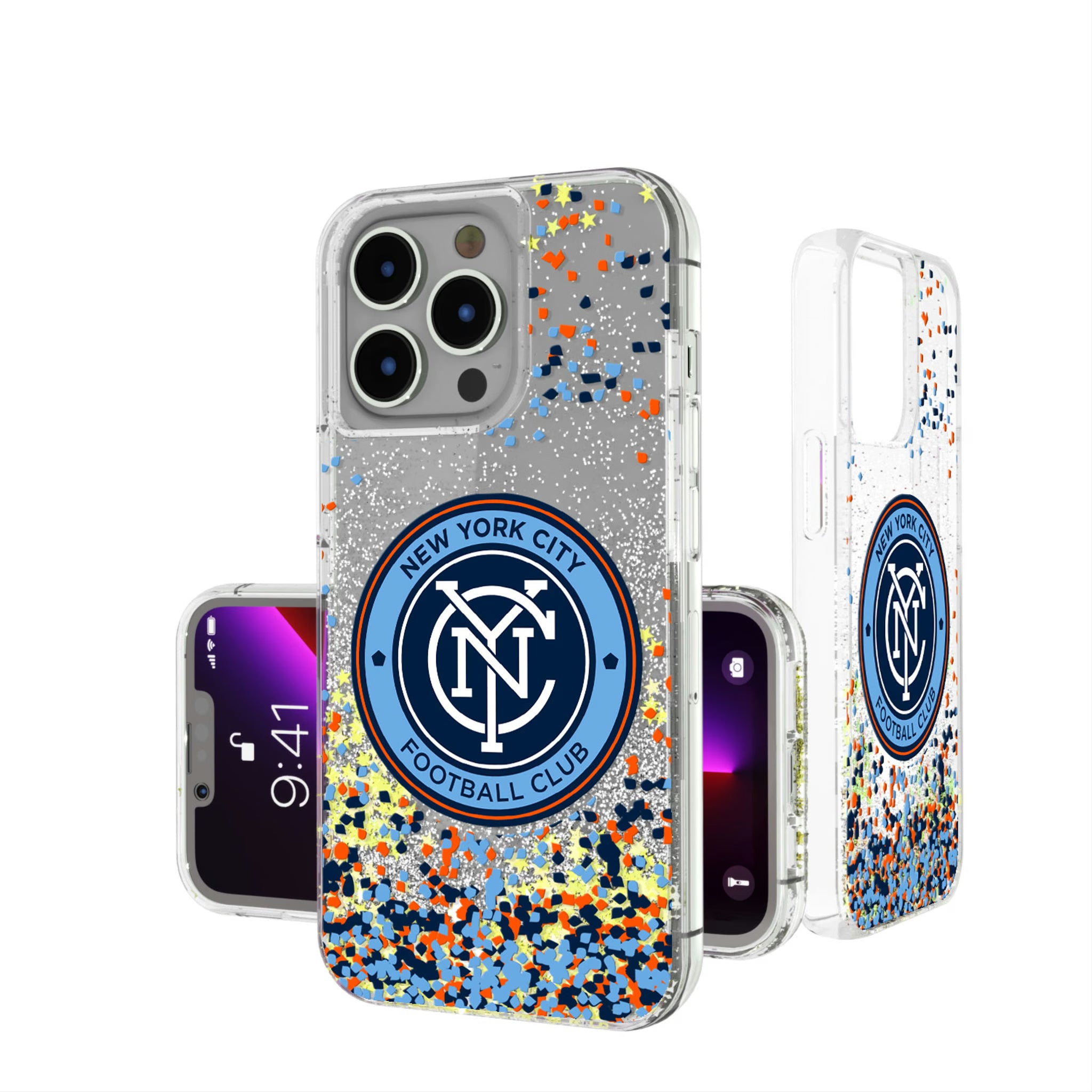 New York City FC Confetti iPhone Glitter Phone Case for Apple iPhone