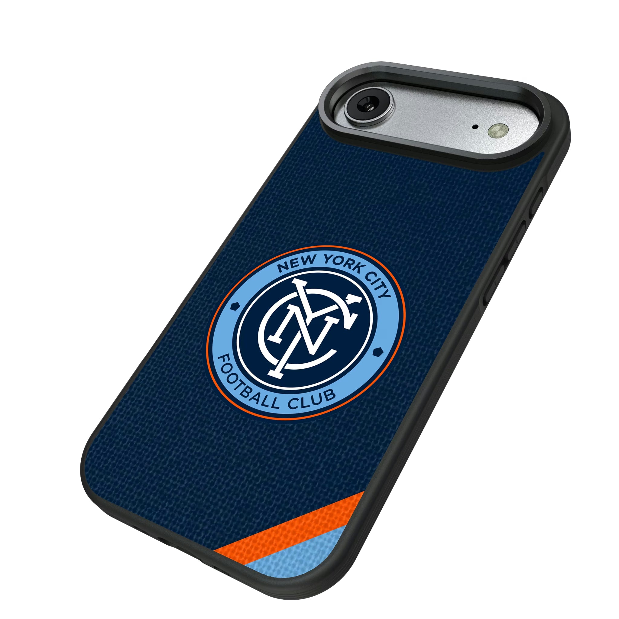 New York City FC Diagonal Stripe iPhone Bump Phone Case for Apple iPhone - Isometric View#Device_iPhone Air