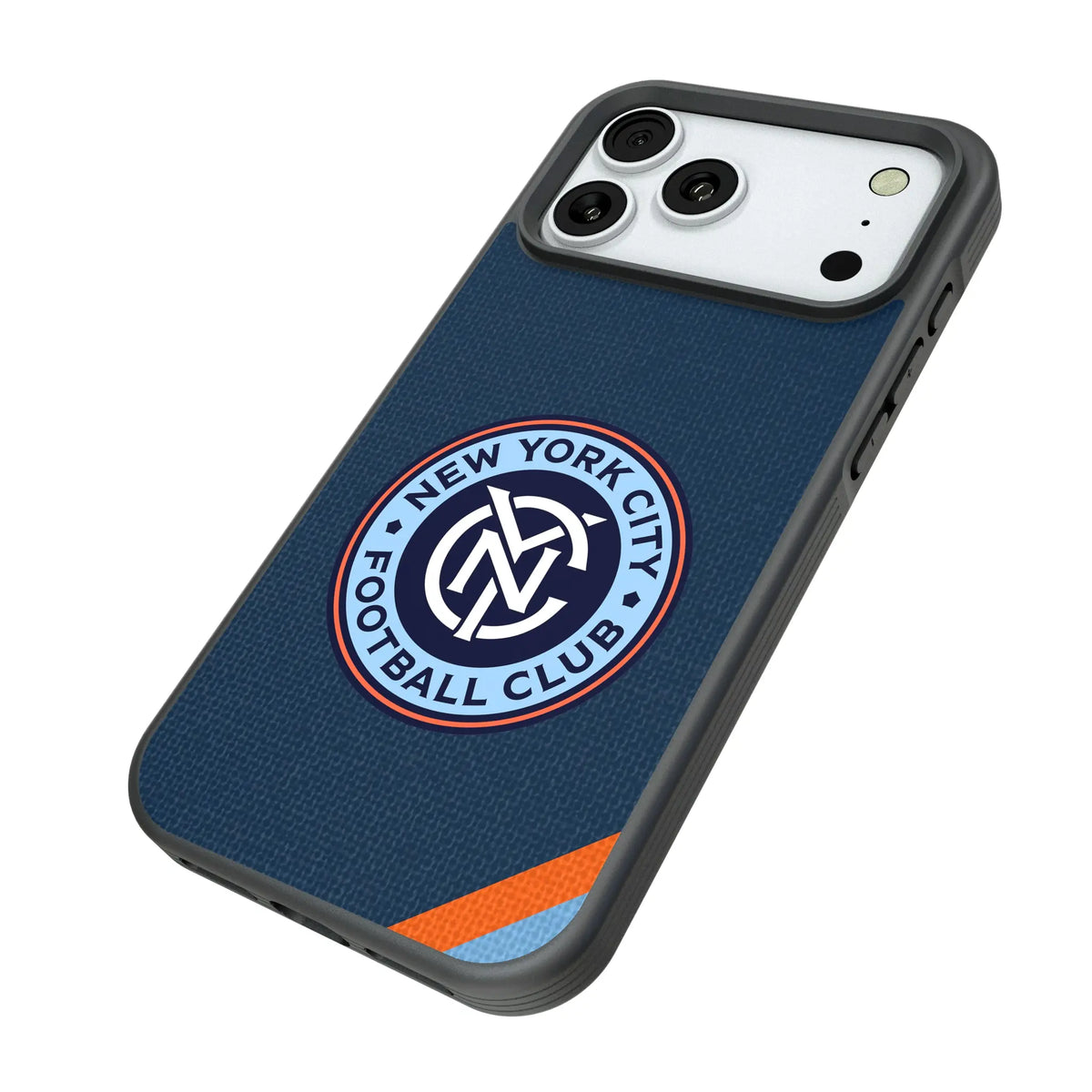 New York City FC Diagonal Stripe iPhone Bump Phone Case for Apple iPhone - Isometric View#Device_iPhone 18 Pro Max