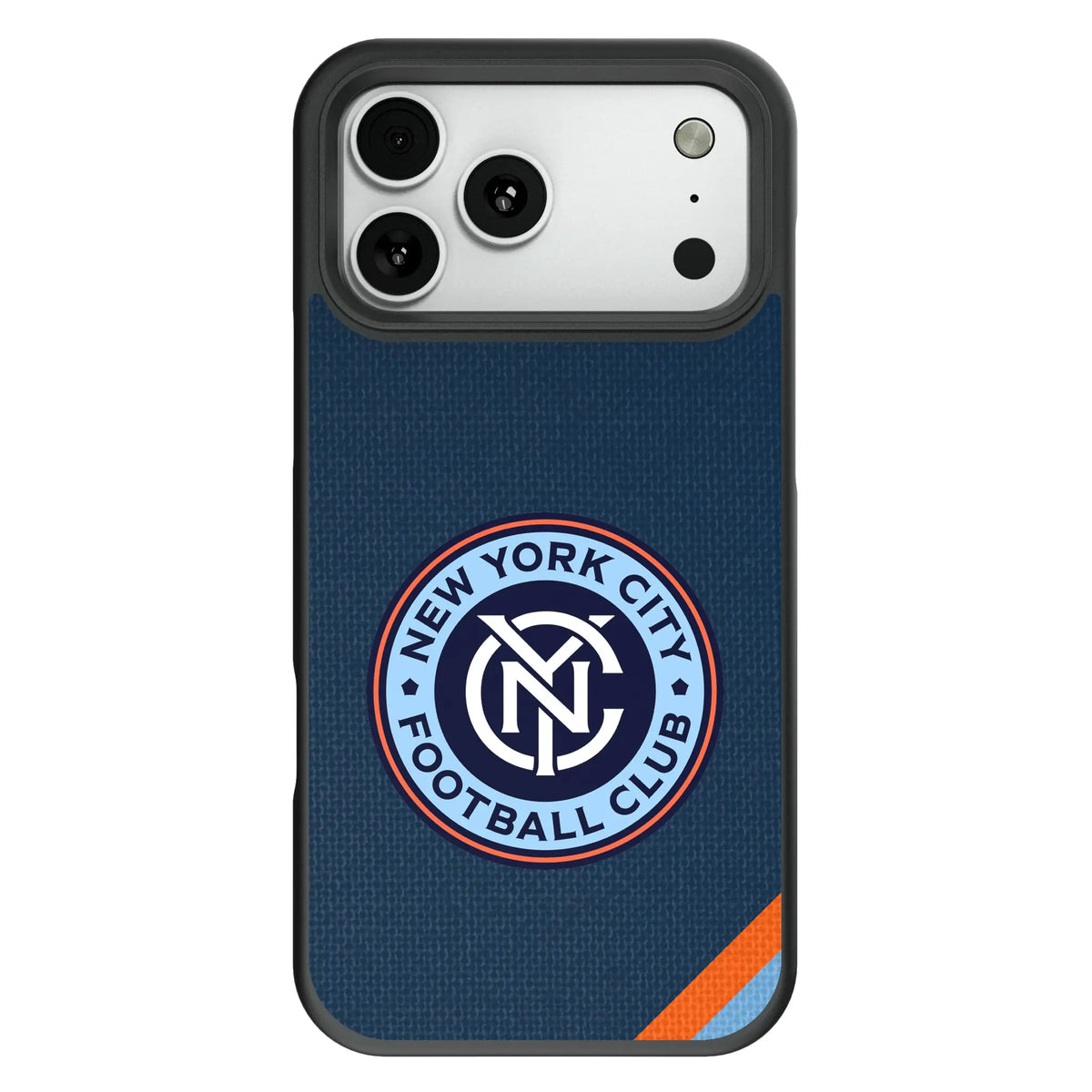New York City FC Diagonal Stripe Bump Phone Case for Apple iPhone