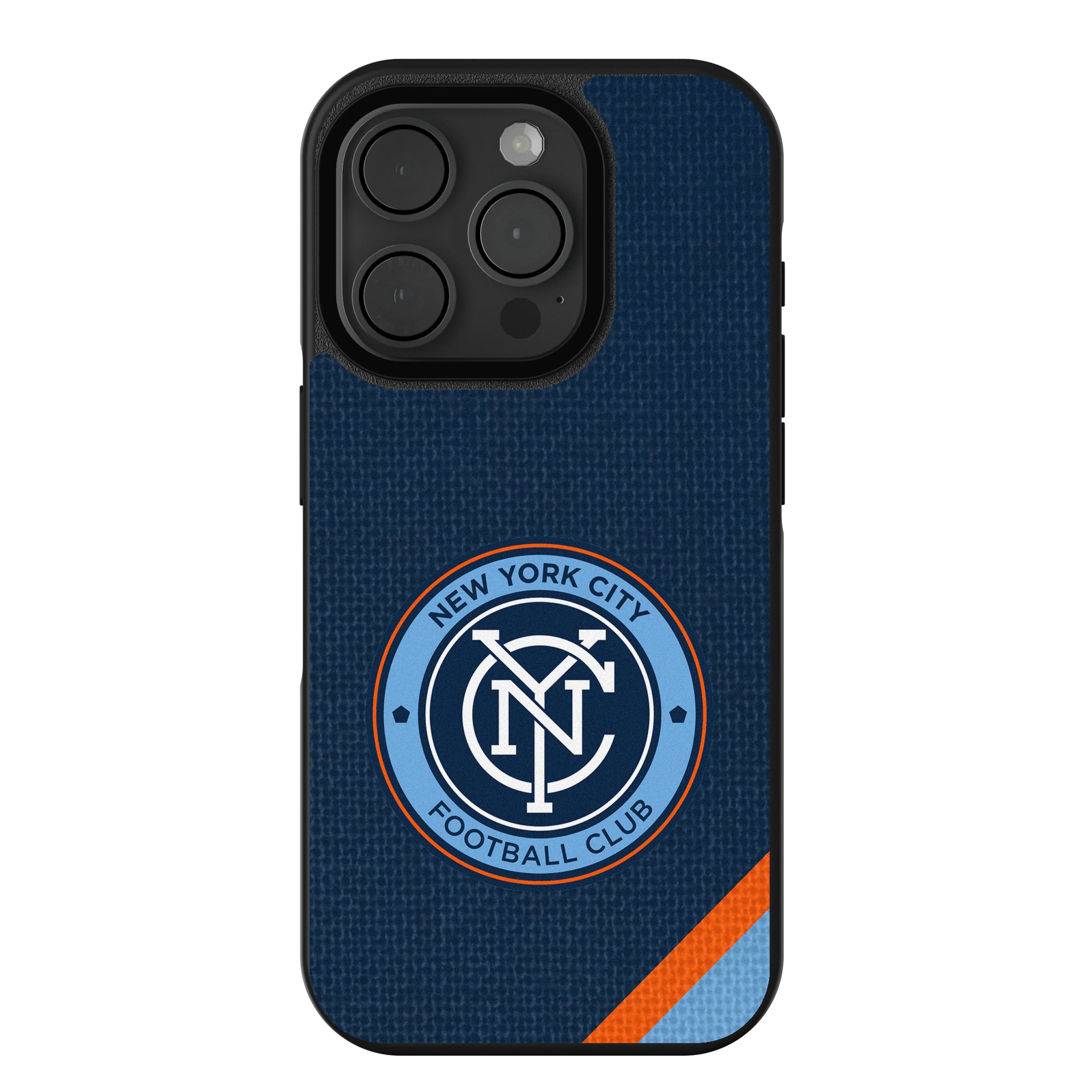 New York City FC Diagonal Stripe iPhone Bump Phone Case for Apple iPhone